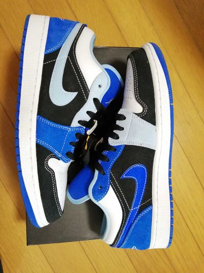 NIKE AIR JORDAN 1 LOW "WHITE/BLACK/BLUE"