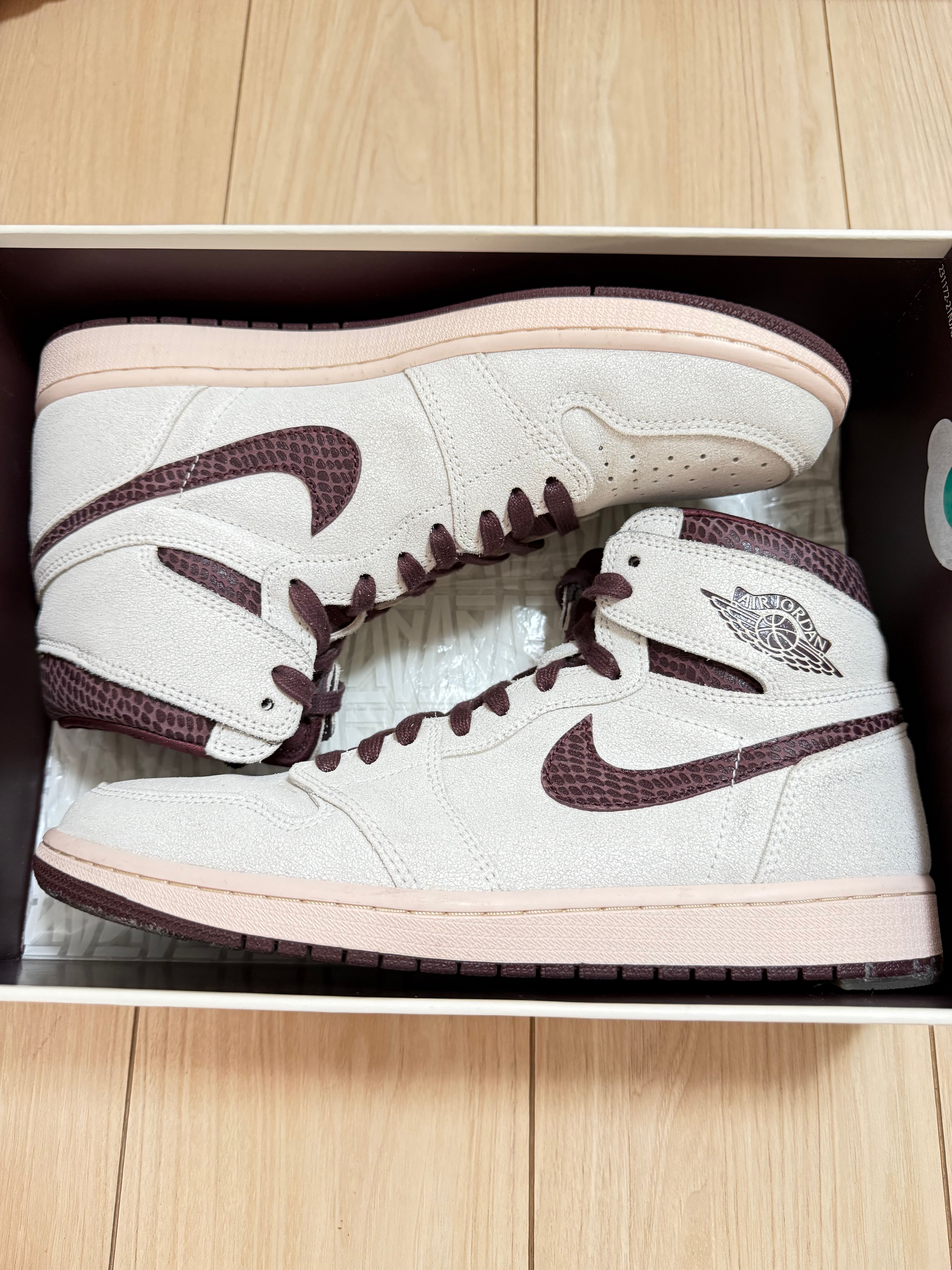 A Ma Maniere × Nike Air Jordan 1 Retro High OG "Sail and Burgundy"