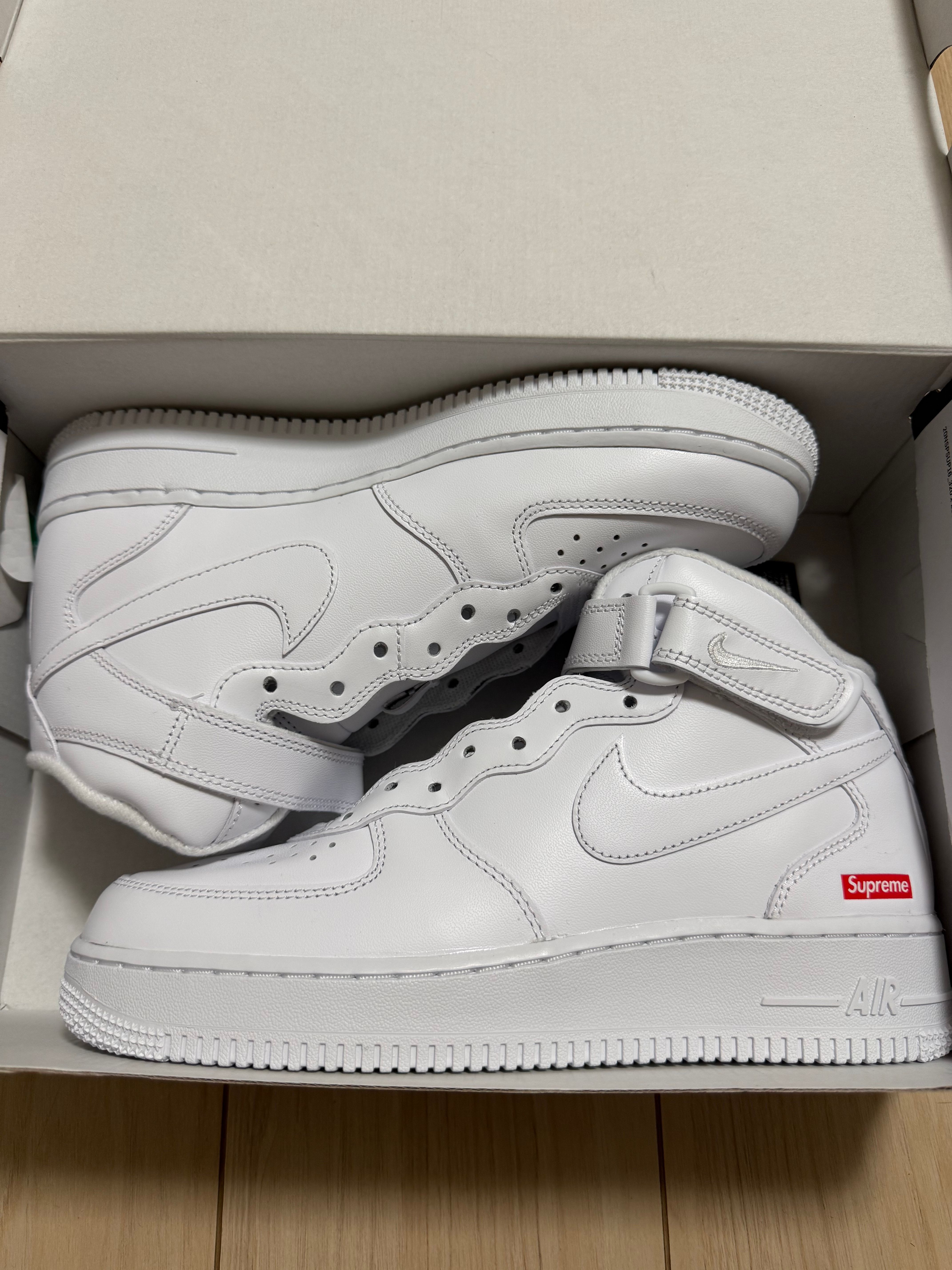 Supreme × Nike Air Force 1 Mid "White" FW24