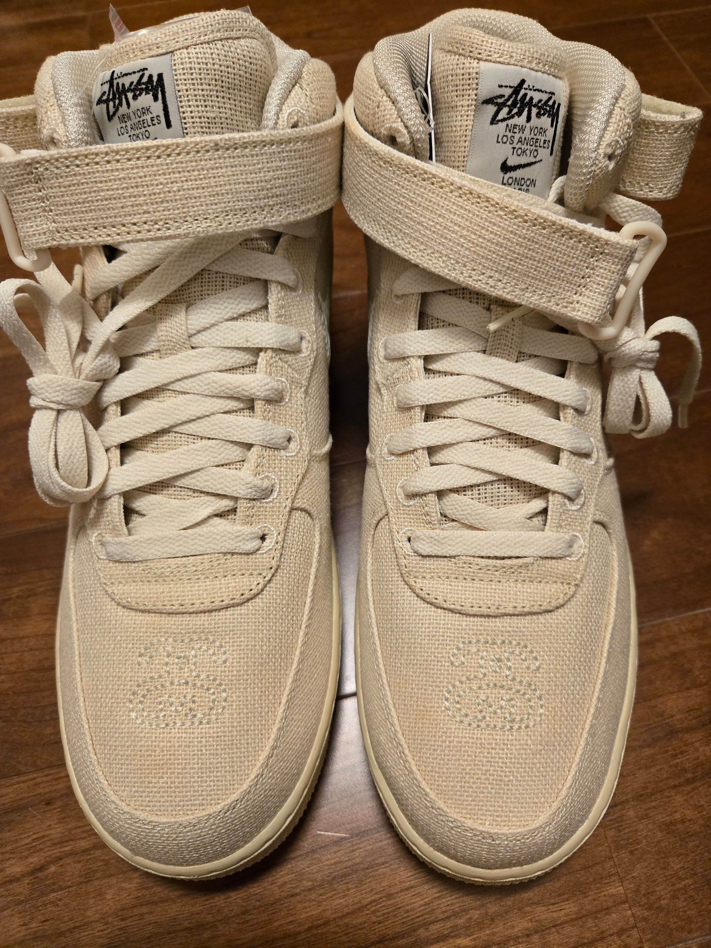 Stussy × Nike Air Force 1 Mid "Fossil Stone"