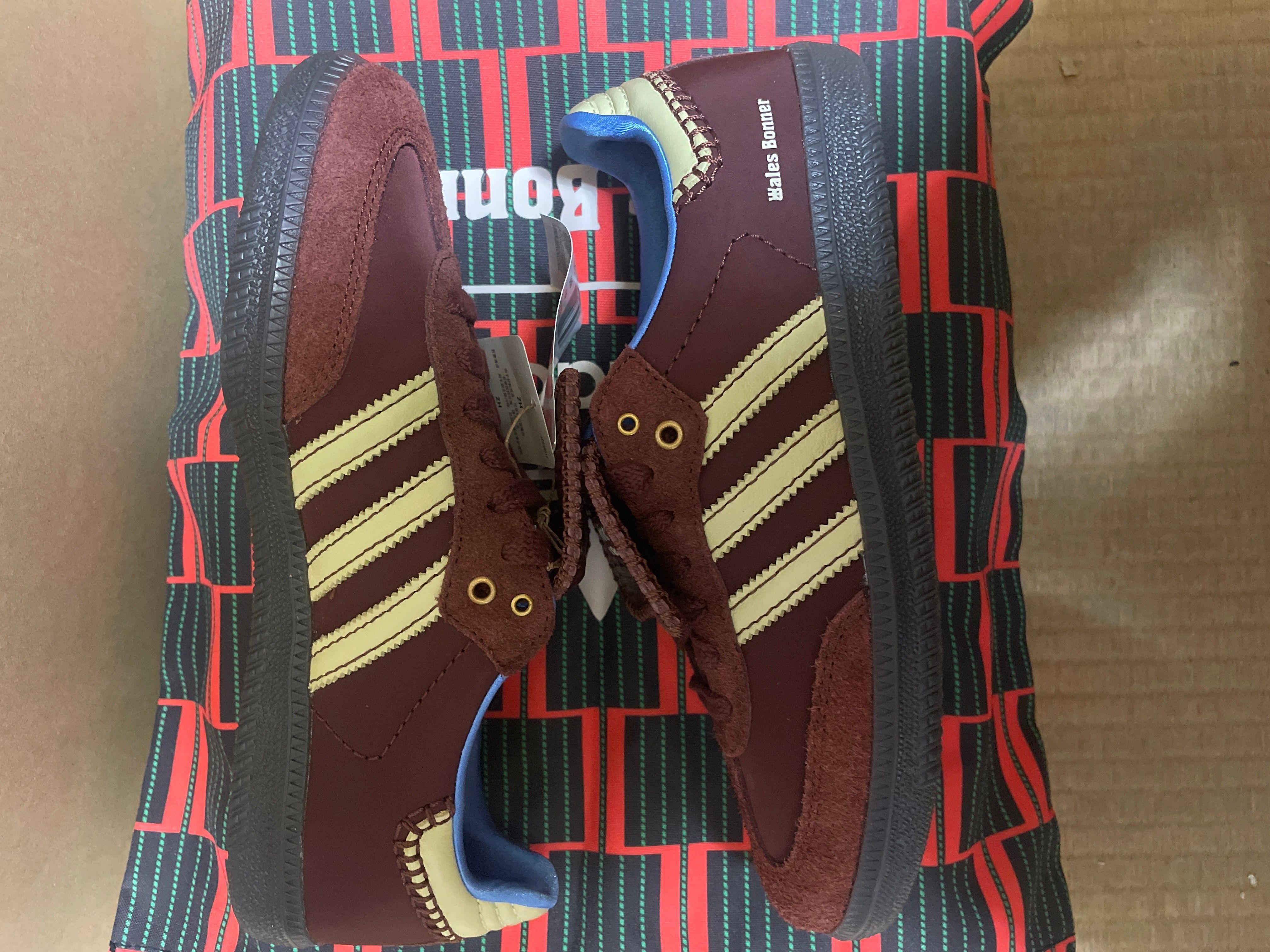 Wales Bonner × adidas Samba Nylon Low "Fox Brown/Sandy Beige/Lucky Blue"