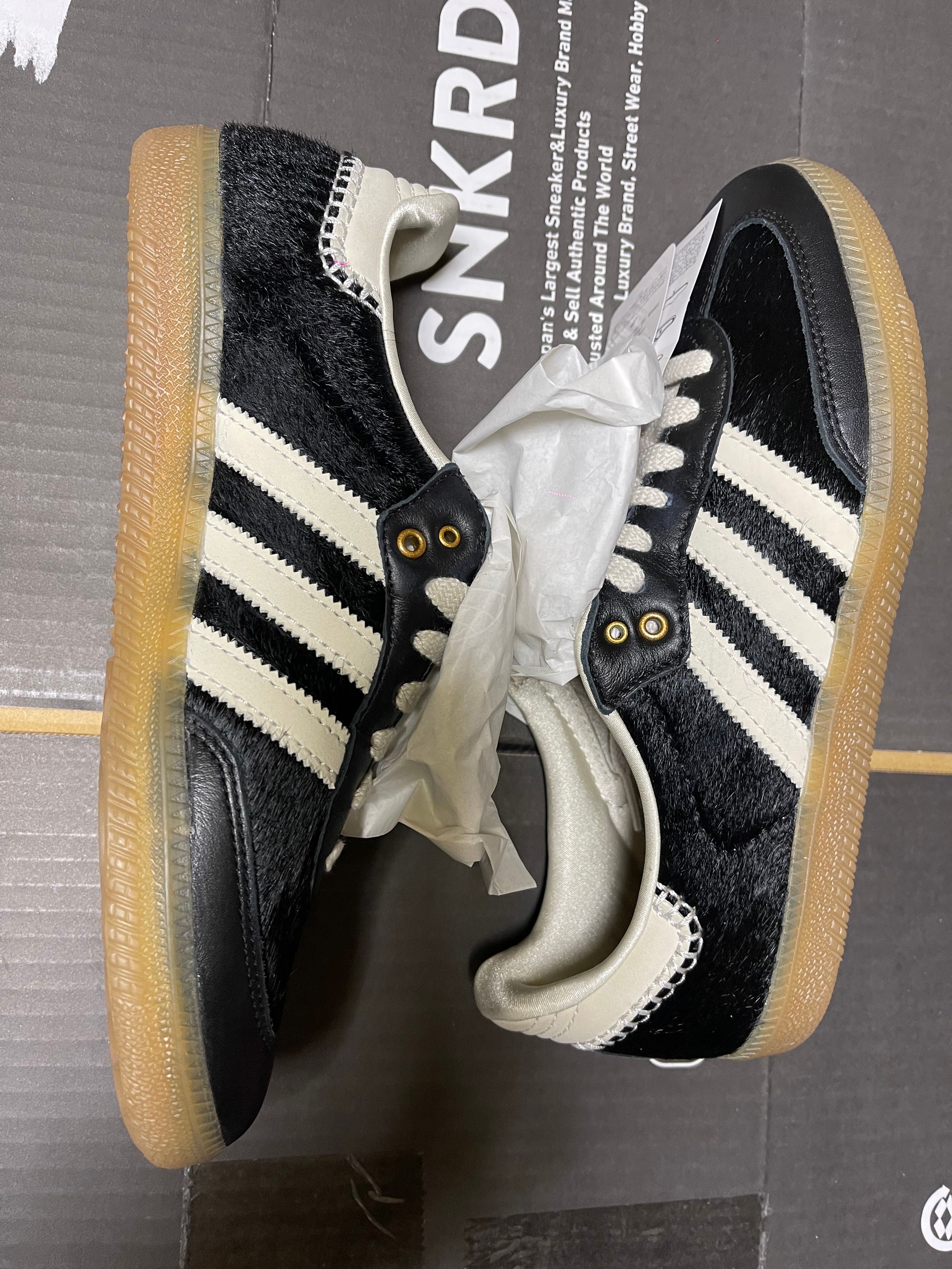 Wales Bonner × adidas Samba Pony Tonal Low "Core Black/Cream White"