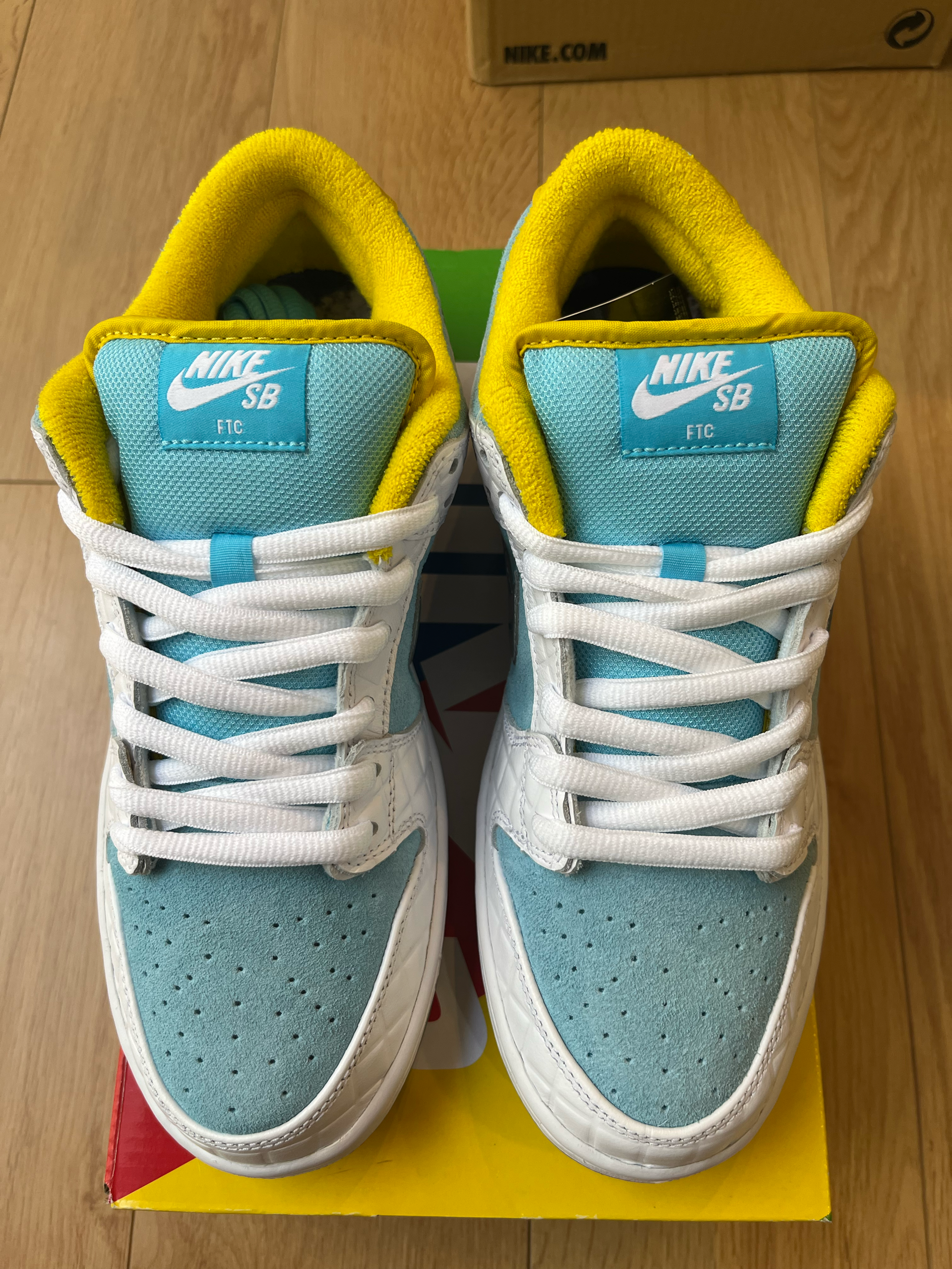 FTC × Nike SB Dunk Low "White/Blue"