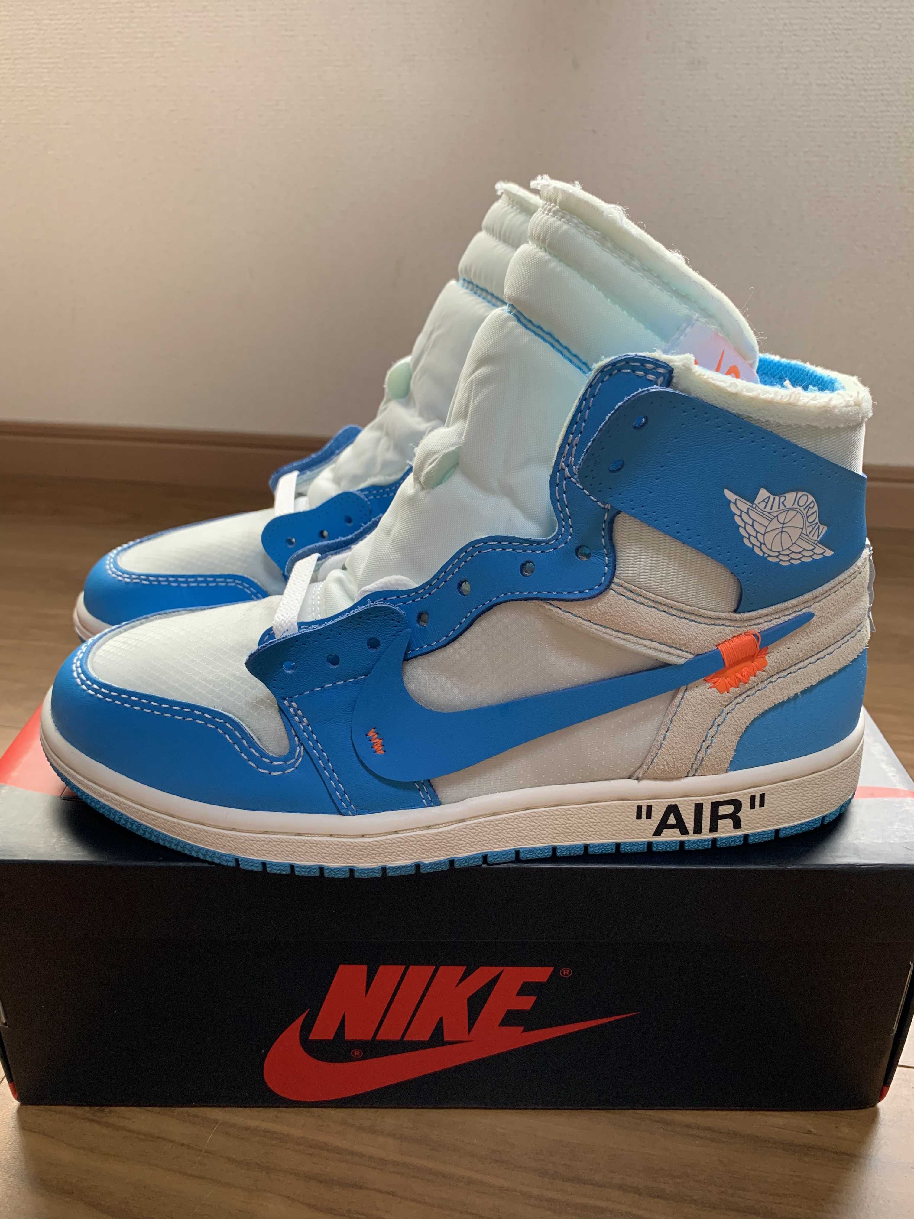 Off-White × Nike Air Jordan 1 High UNC "White/Dark Powder Blue"
