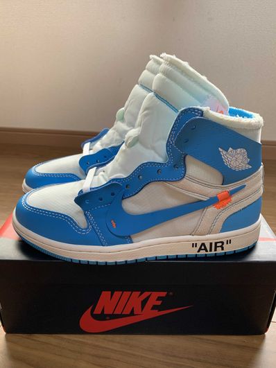 Off-White × Nike Air Jordan 1 High UNC "White/Dark Powder Blue"