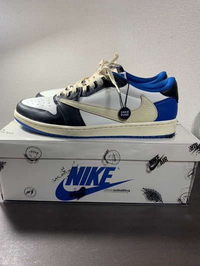 Travis Scott × fragment design × Nike Air Jordan 1 Low OG SP "Military Blue"