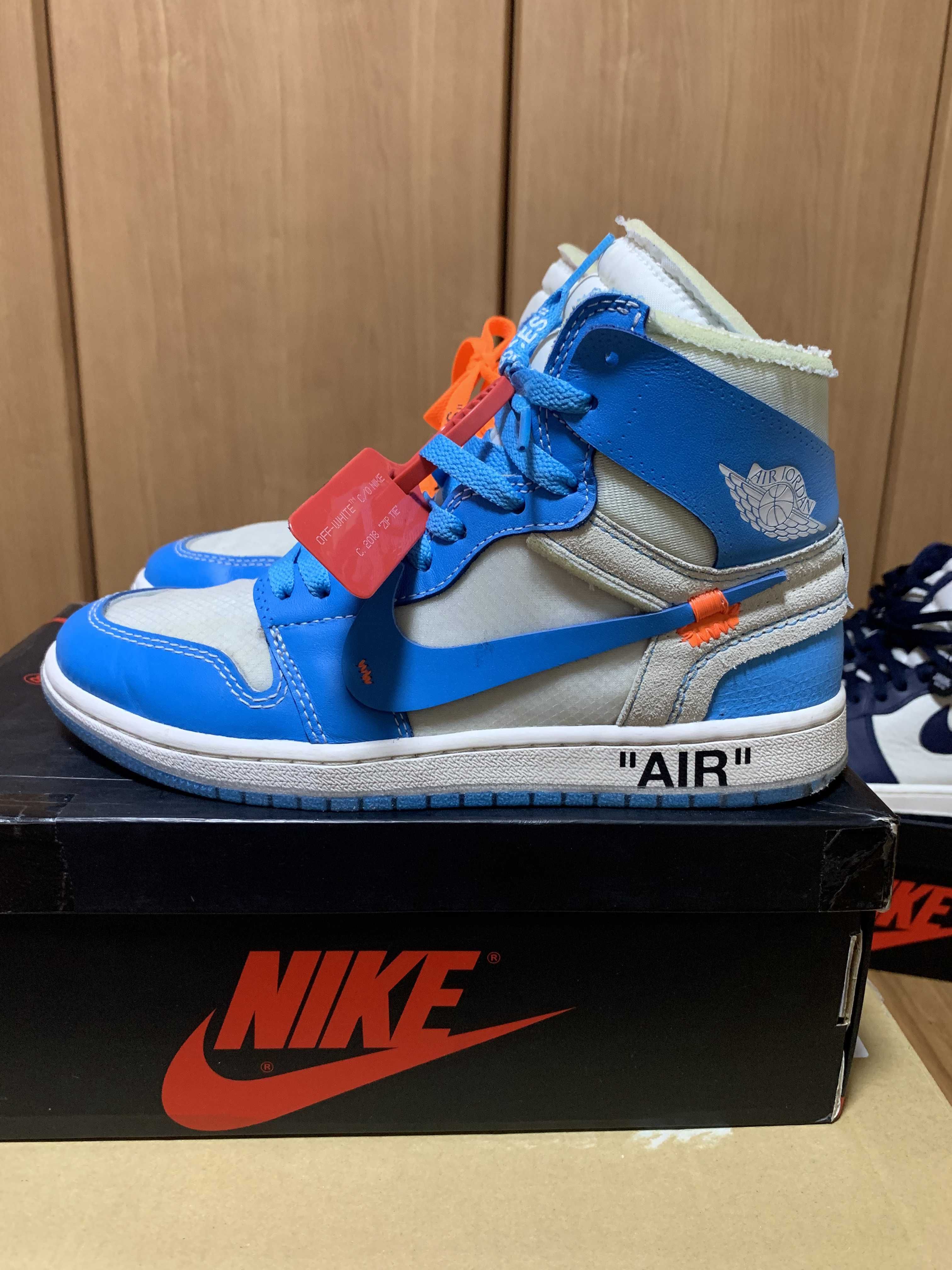 Off-White × Nike Air Jordan 1 High UNC "White/Dark Powder Blue"