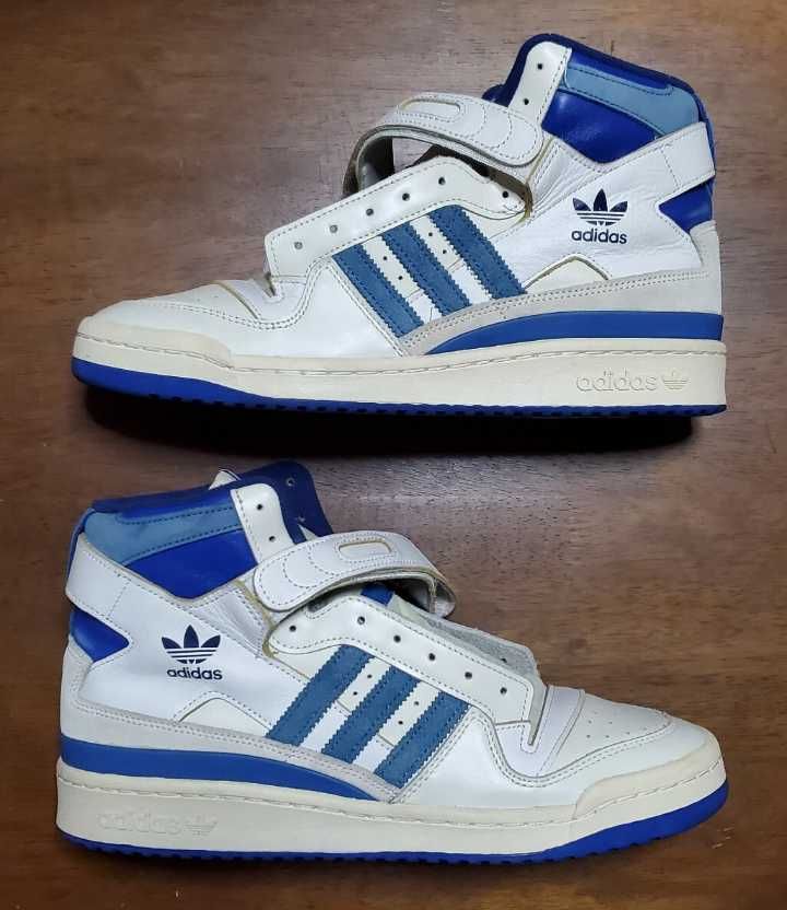 adidas Forum 84 High Blue Thread "Off White-Bright Blue/Footwear White"