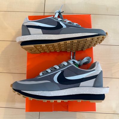 CLOT × Sacai × Nike LD Waffle "Grey Obsidian/Cool Grey"