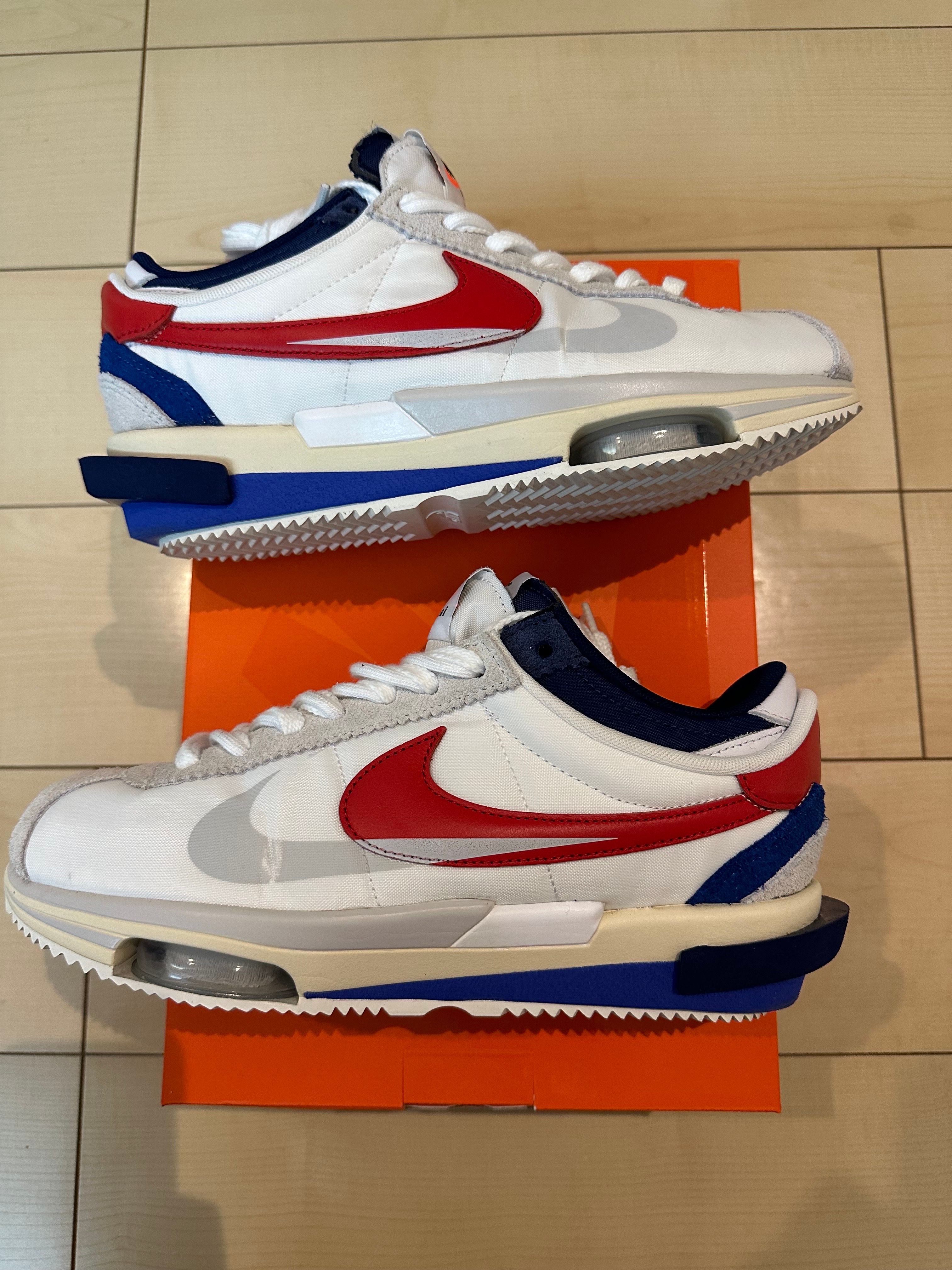 sacai × Nike Zoom Cortez "White and University Red"