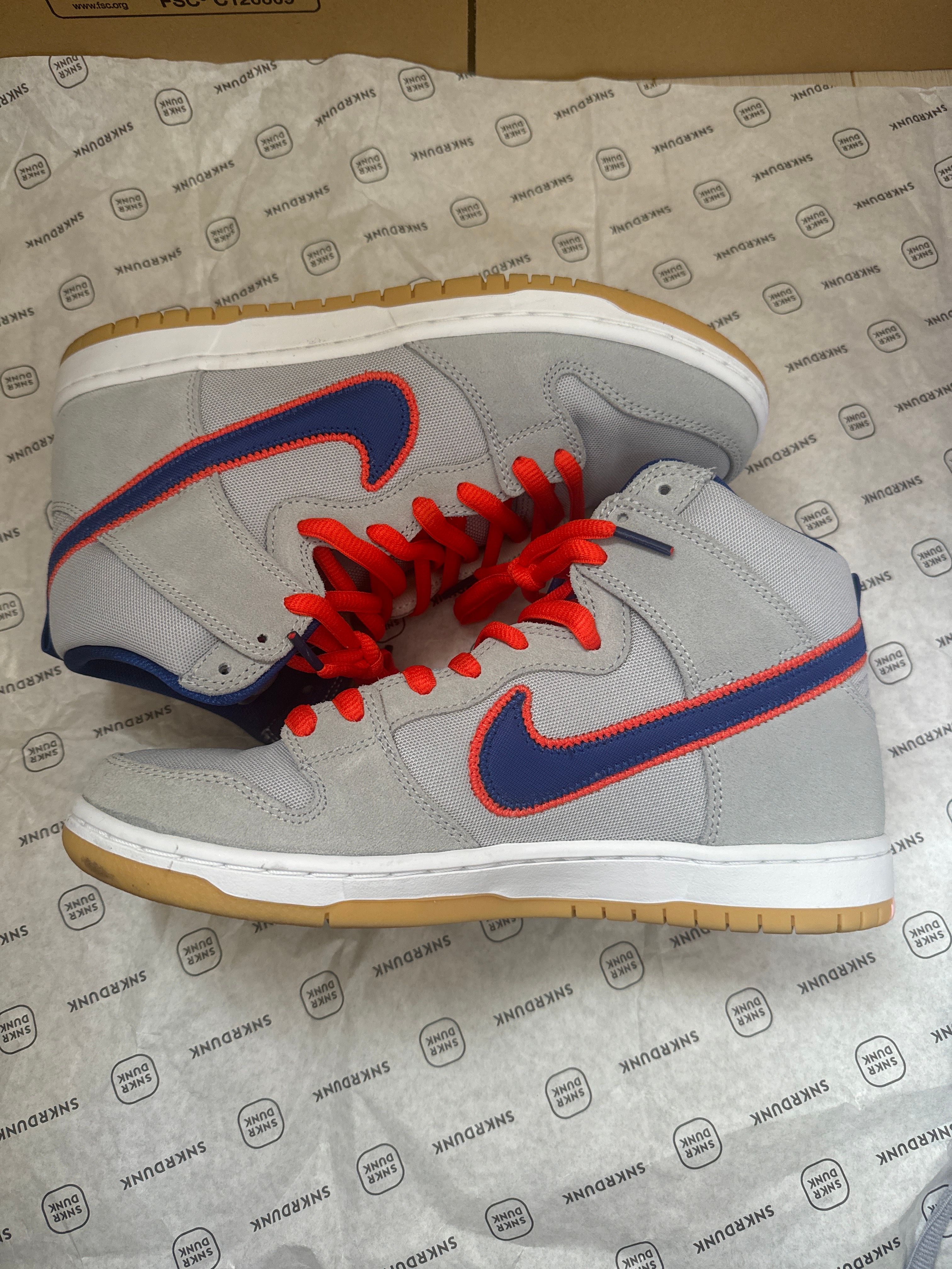 Nike SB Dunk High "Rush Blue and Team Orange/New York Mets" 