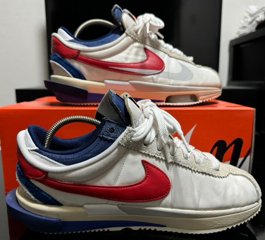 sacai × Nike Zoom Cortez "White and University Red"