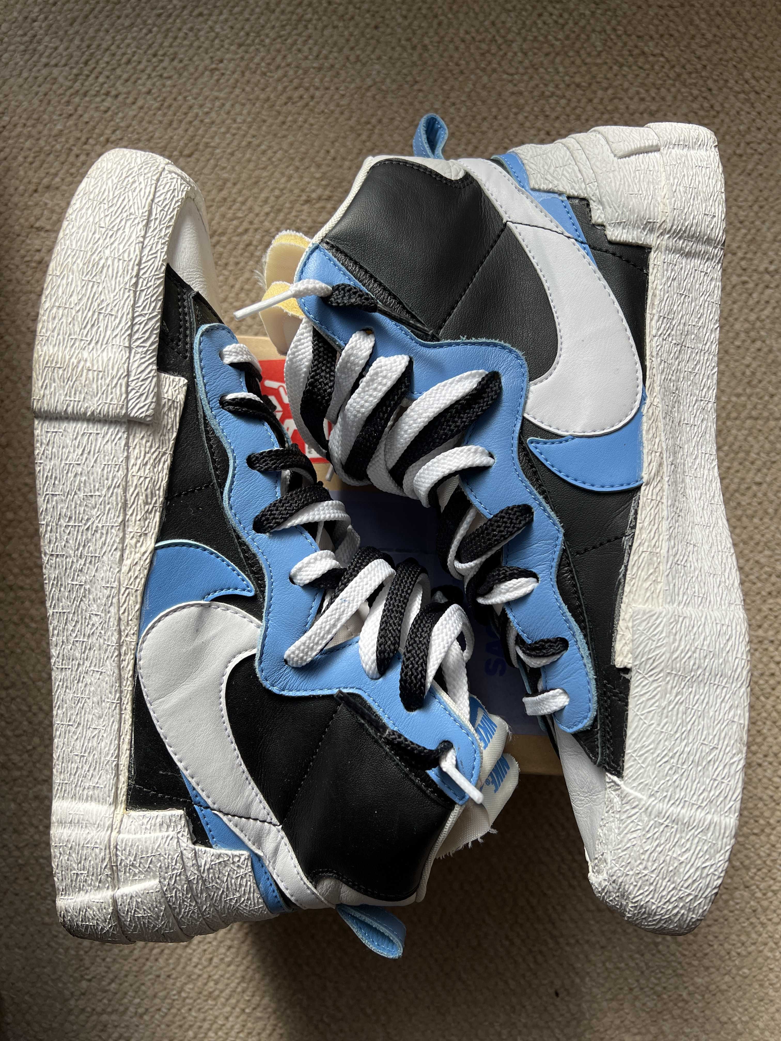 sacai × NIKE BLAZER MID "BLACK / BLUE"