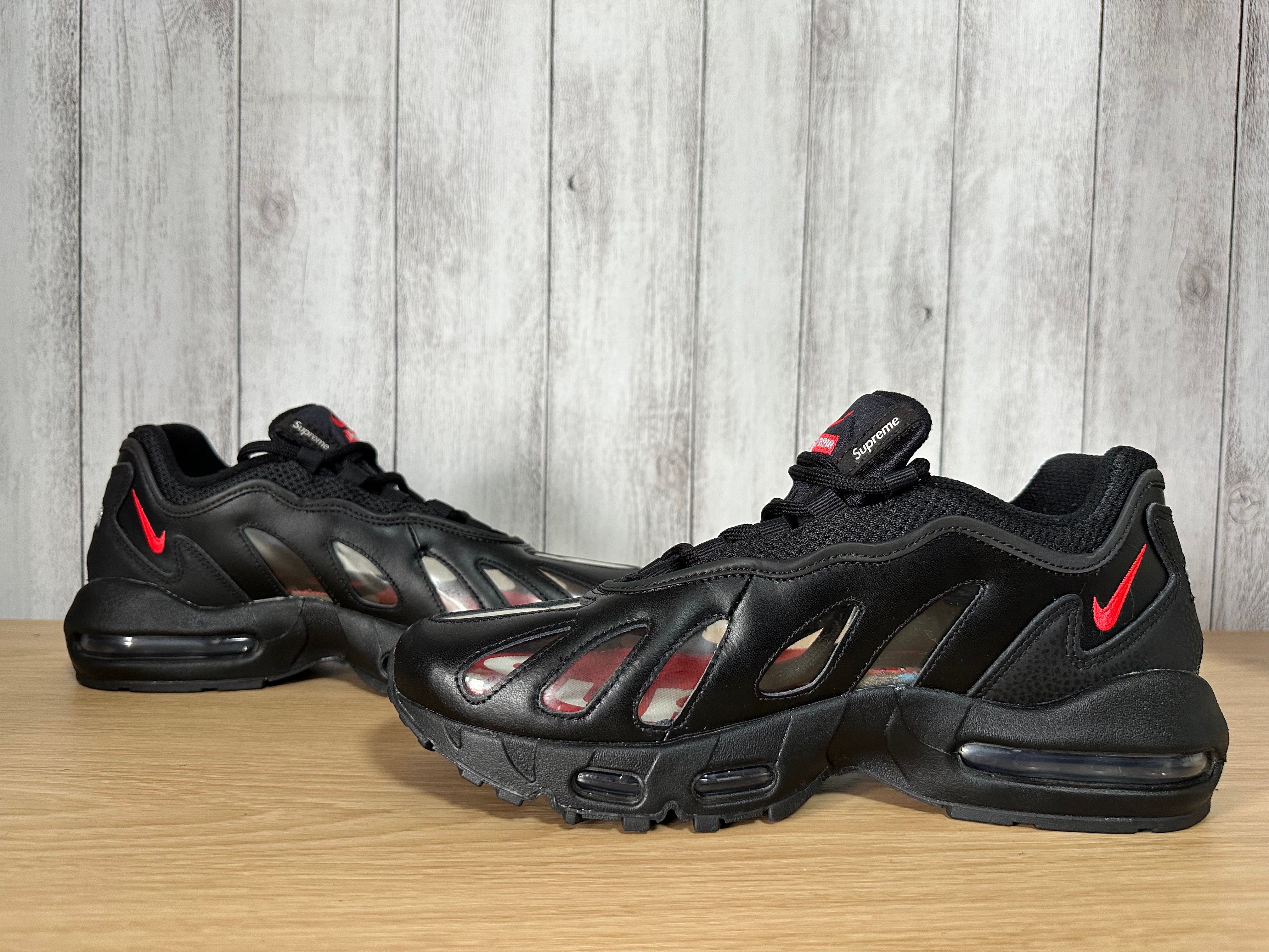 Supreme × Nike Air Max 96 "Black/Speed Red/Clear"