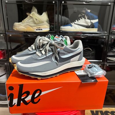 CLOT × Sacai × Nike LD Waffle "Grey Obsidian/Cool Grey"