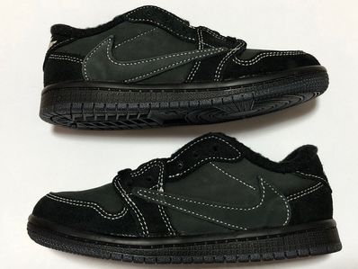 Travis Scott × Nike TD Air Jordan 1 Low OG "Black Phantom"