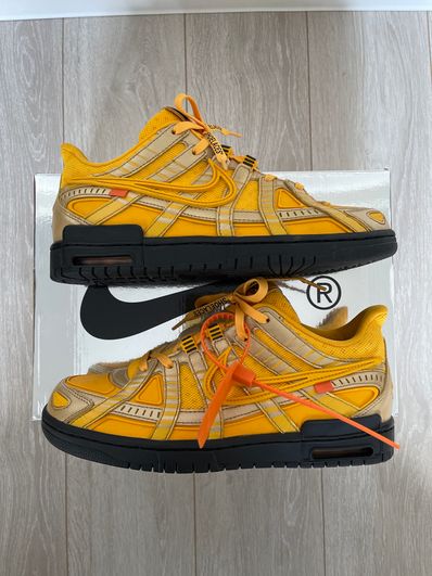 Off-White × Nike Air Rubber Dunk "University Gold"
