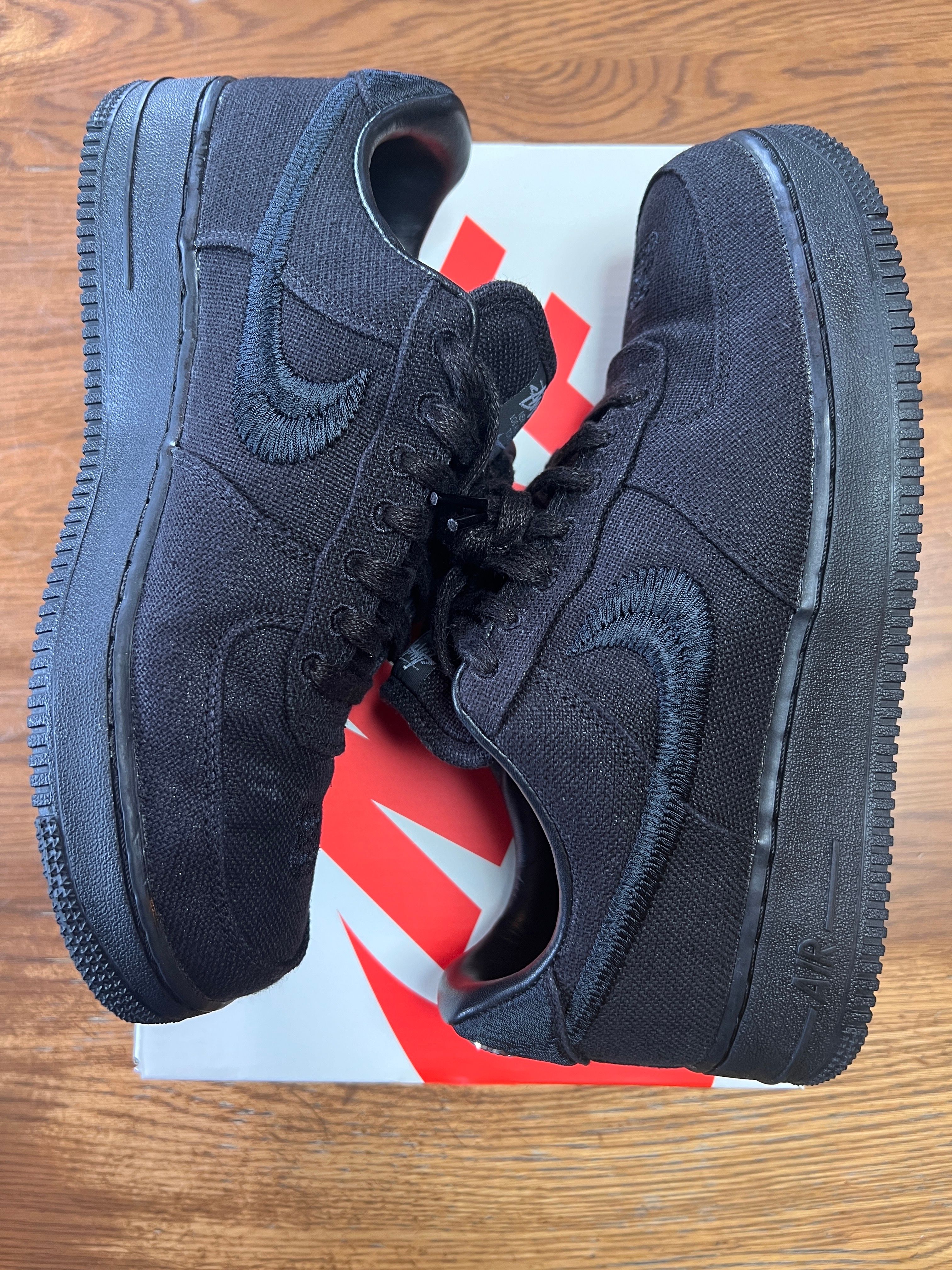 Stussy × Nike Air Force 1 Low "Triple Black"
