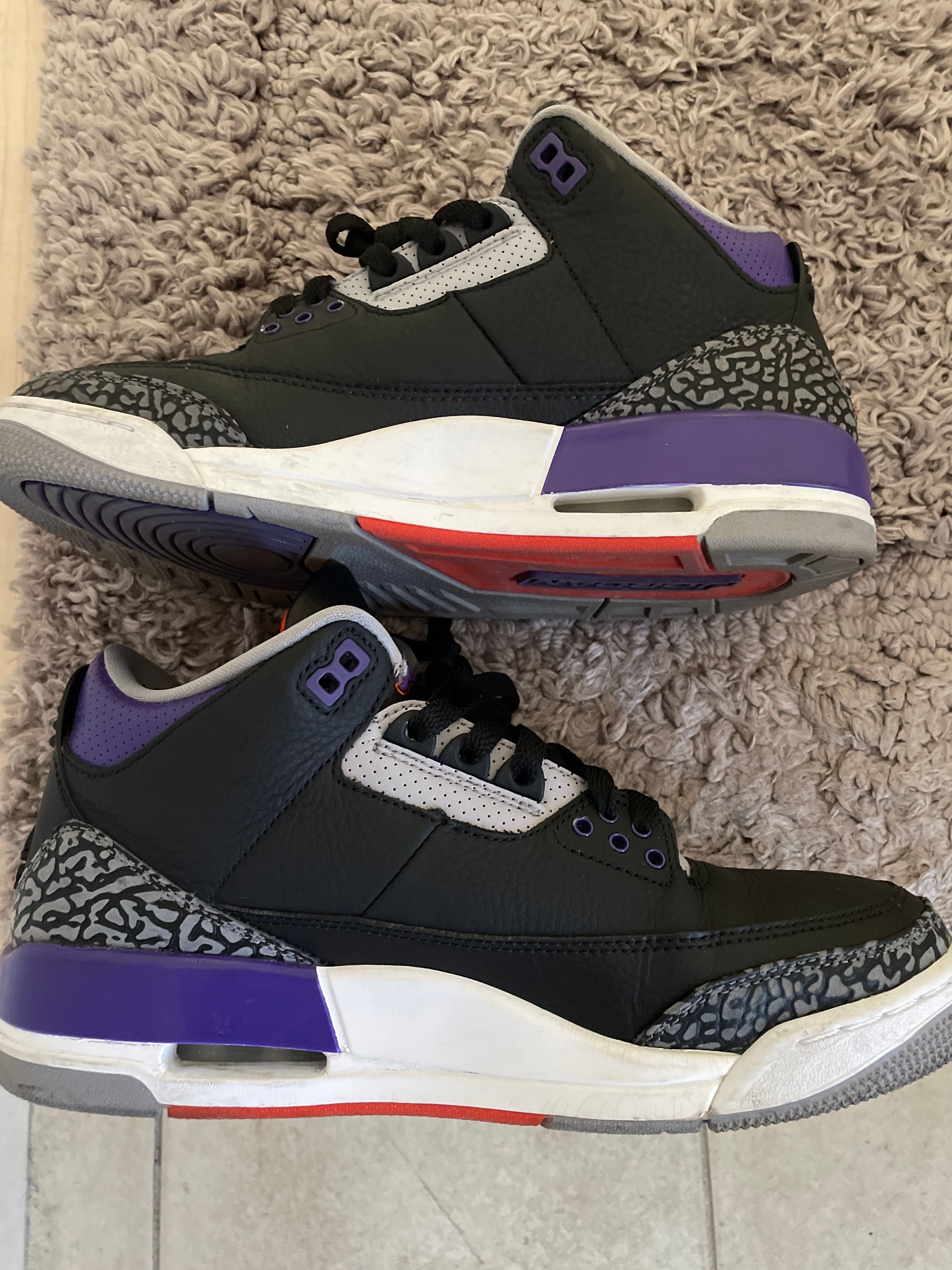 Nike Air Jordan 3 Retro "Black/Court Purple"