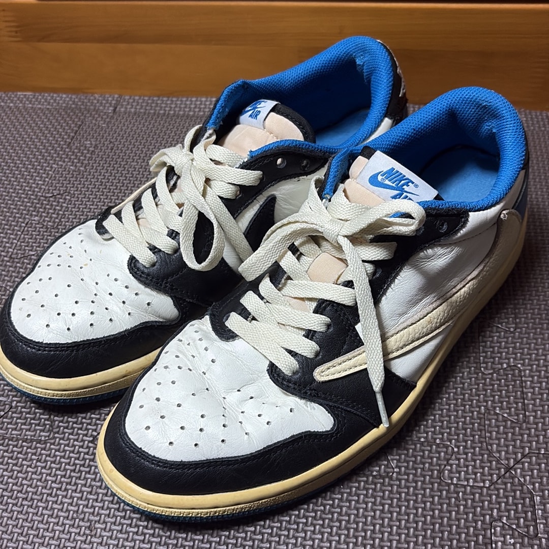 Travis Scott × fragment design × Nike Air Jordan 1 Low OG SP "Military Blue"