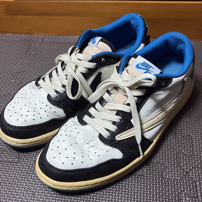 Travis Scott × fragment design × Nike Air Jordan 1 Low OG SP "Military Blue"