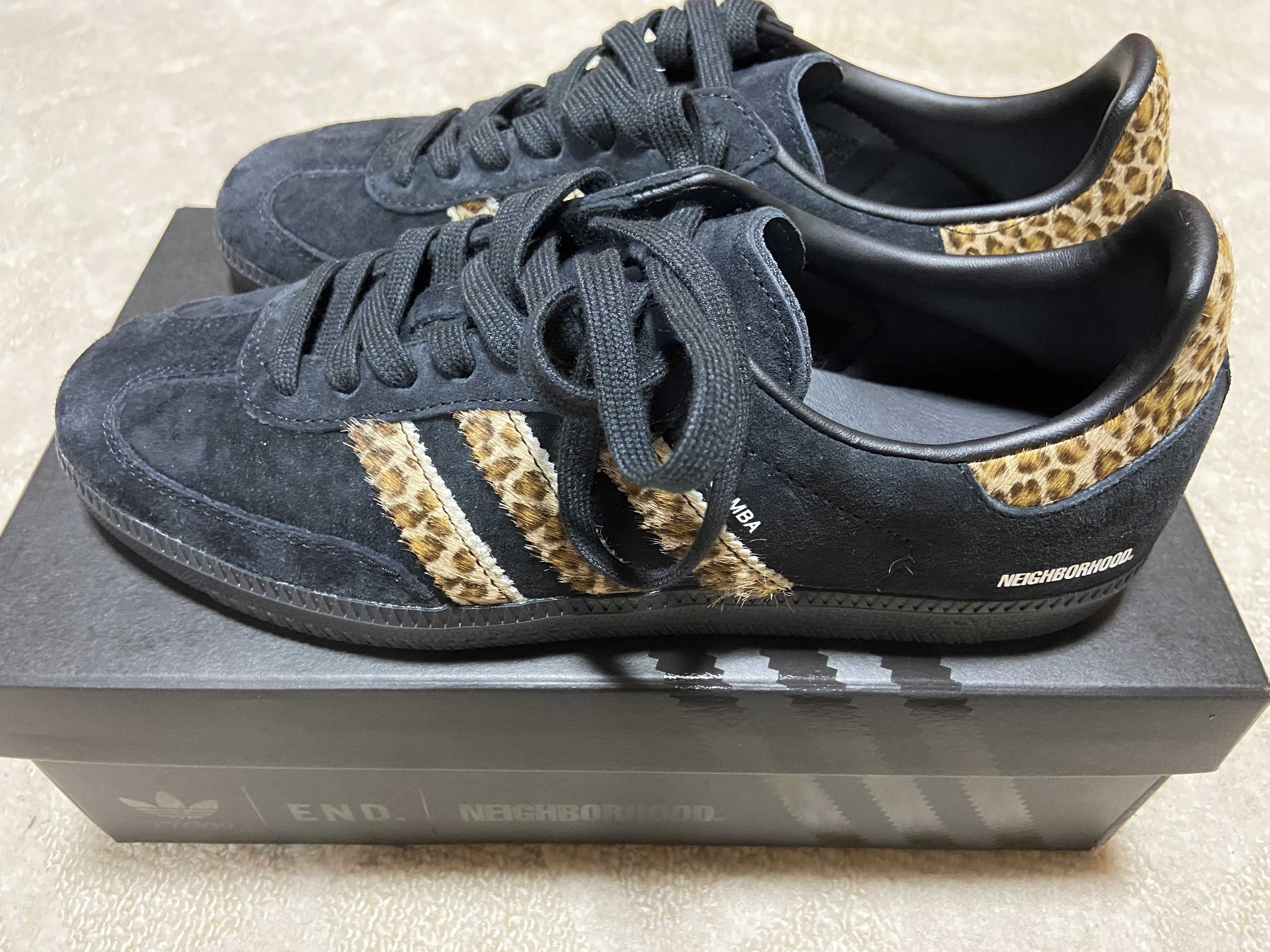 END. × NEIGHBORHOOD × adidas Samba "Core Black/Leopard"