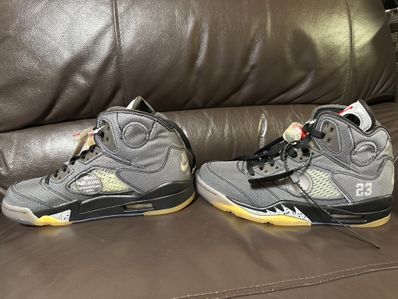 Off-White × Nike Air Jordan 5 "Black/Muslin/Fire Red"