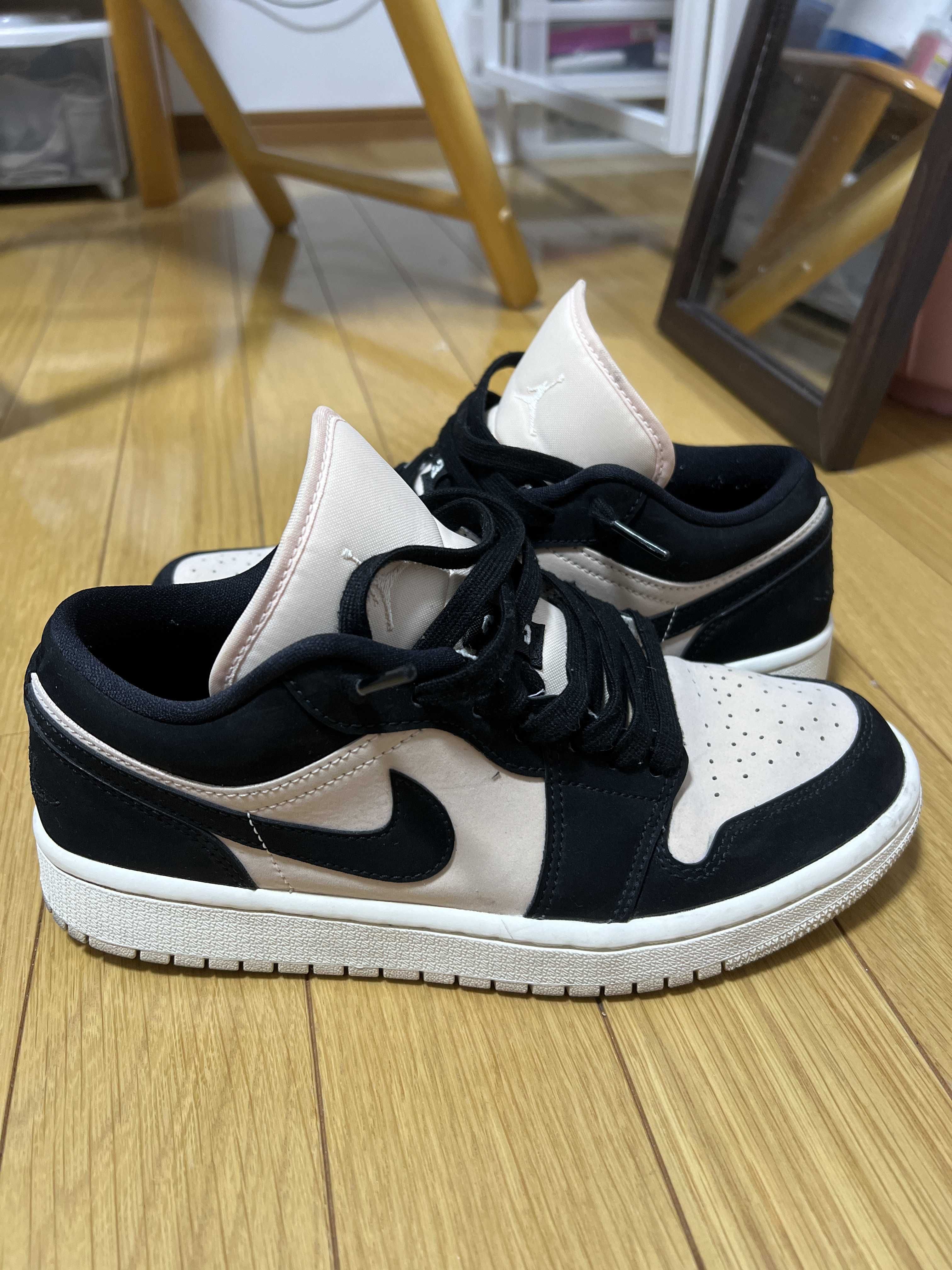 Nike Women's Air Jordan 1 Low "Black/Guava" (White Midsole)