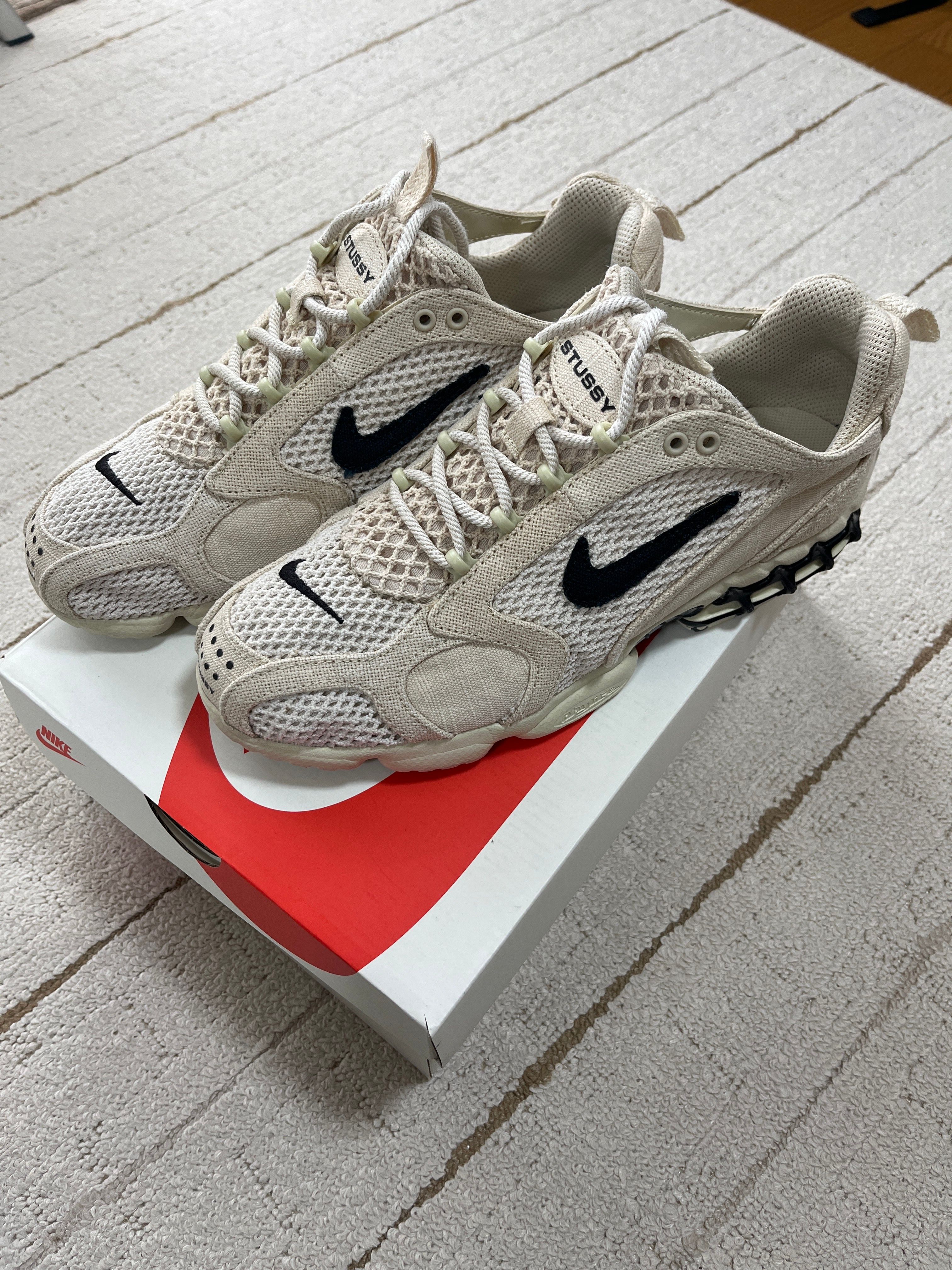 Stussy × Nike Air Zoom Spiridon CG 2 "Fossil/Black"