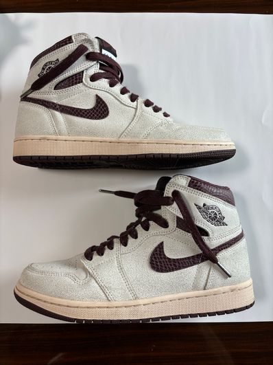 A Ma Maniere × Nike Air Jordan 1 Retro High OG "Sail and Burgundy"