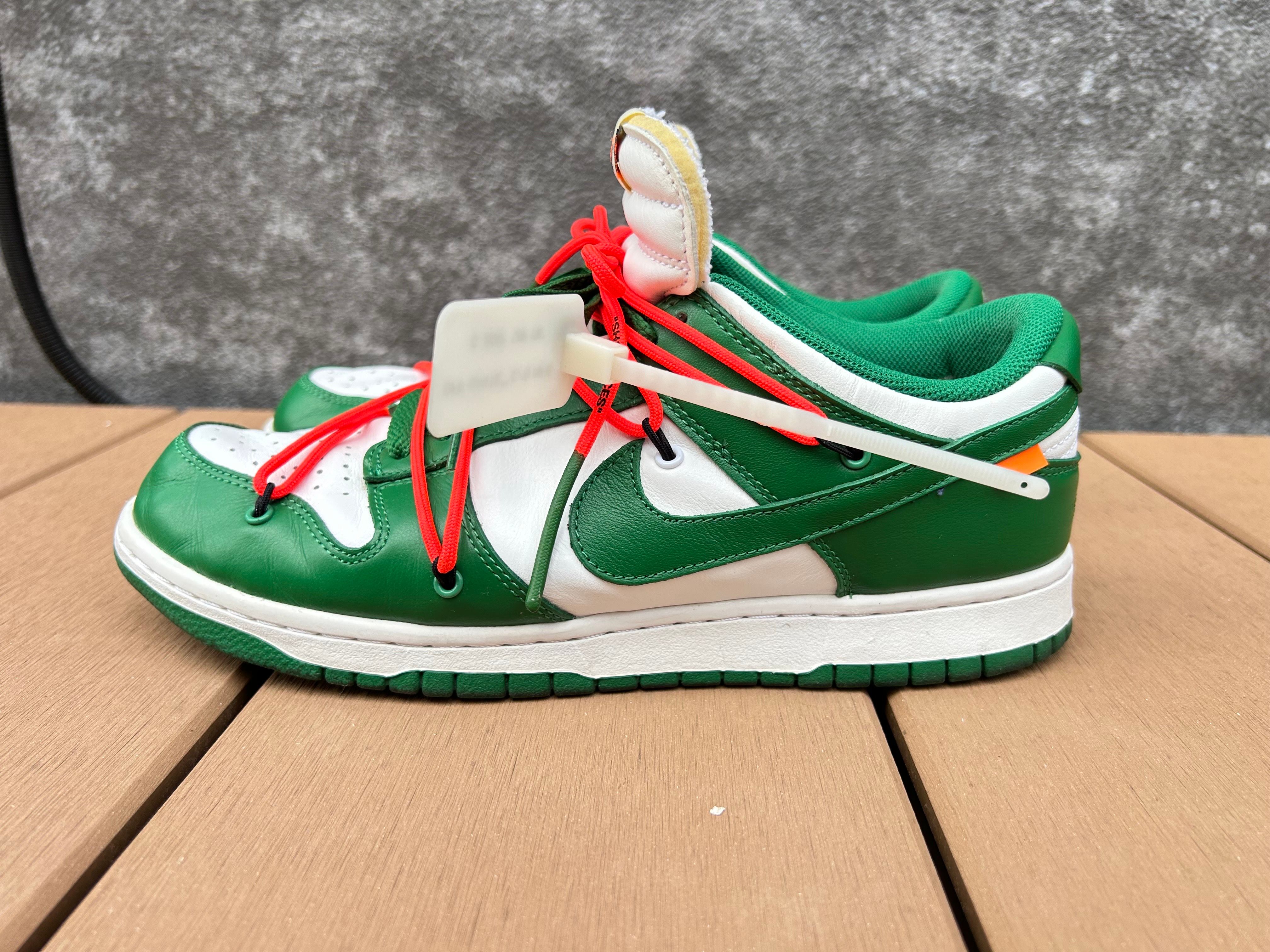 Off-White × Nike Dunk Low "White/Pine Green"