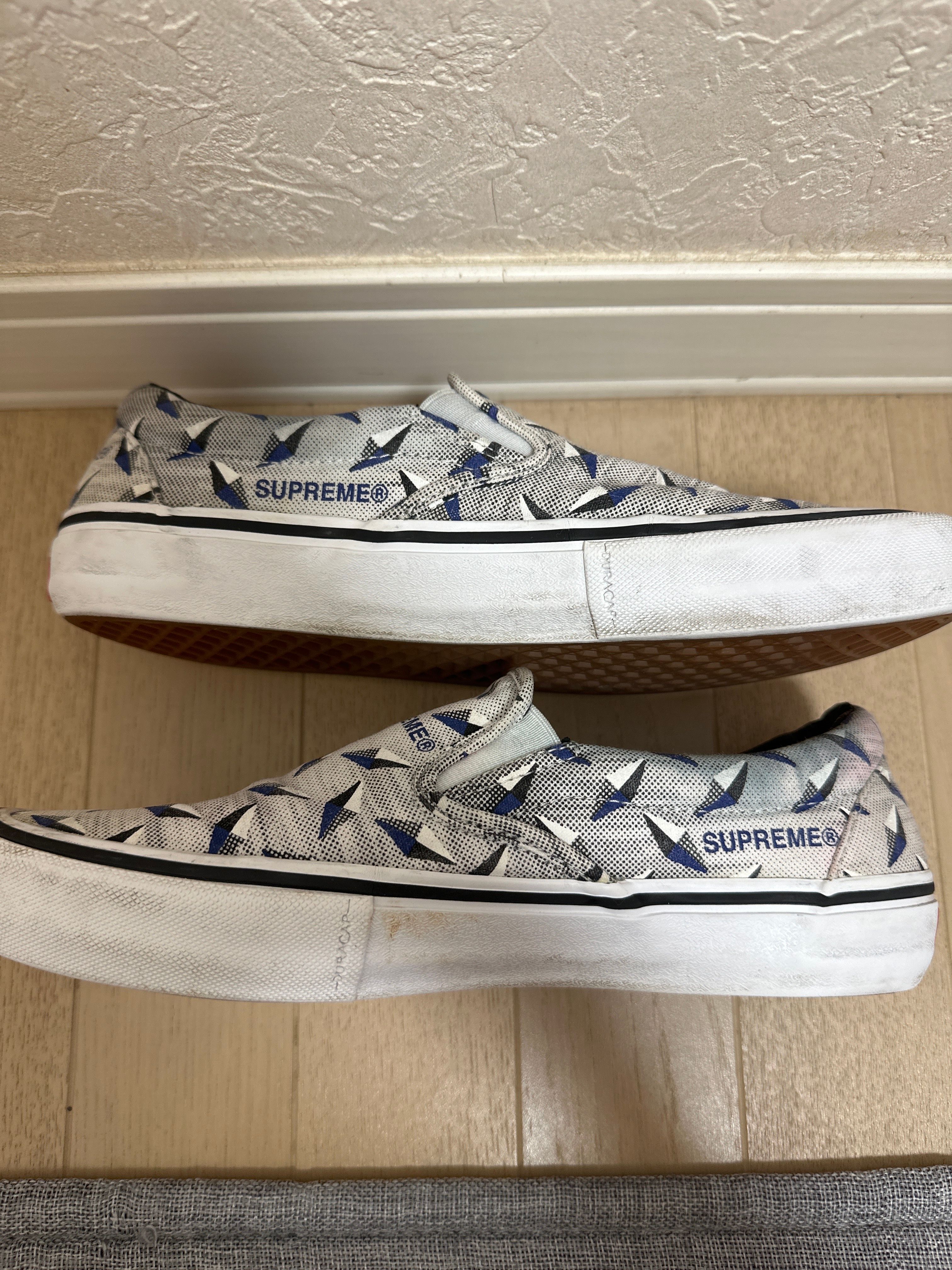 Supreme × Vans Slip-On Diamond Plate "White"