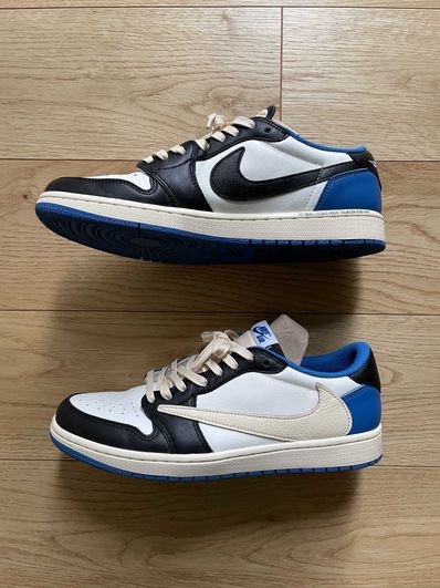 Travis Scott × fragment design × Nike Air Jordan 1 Low OG SP "Military Blue"