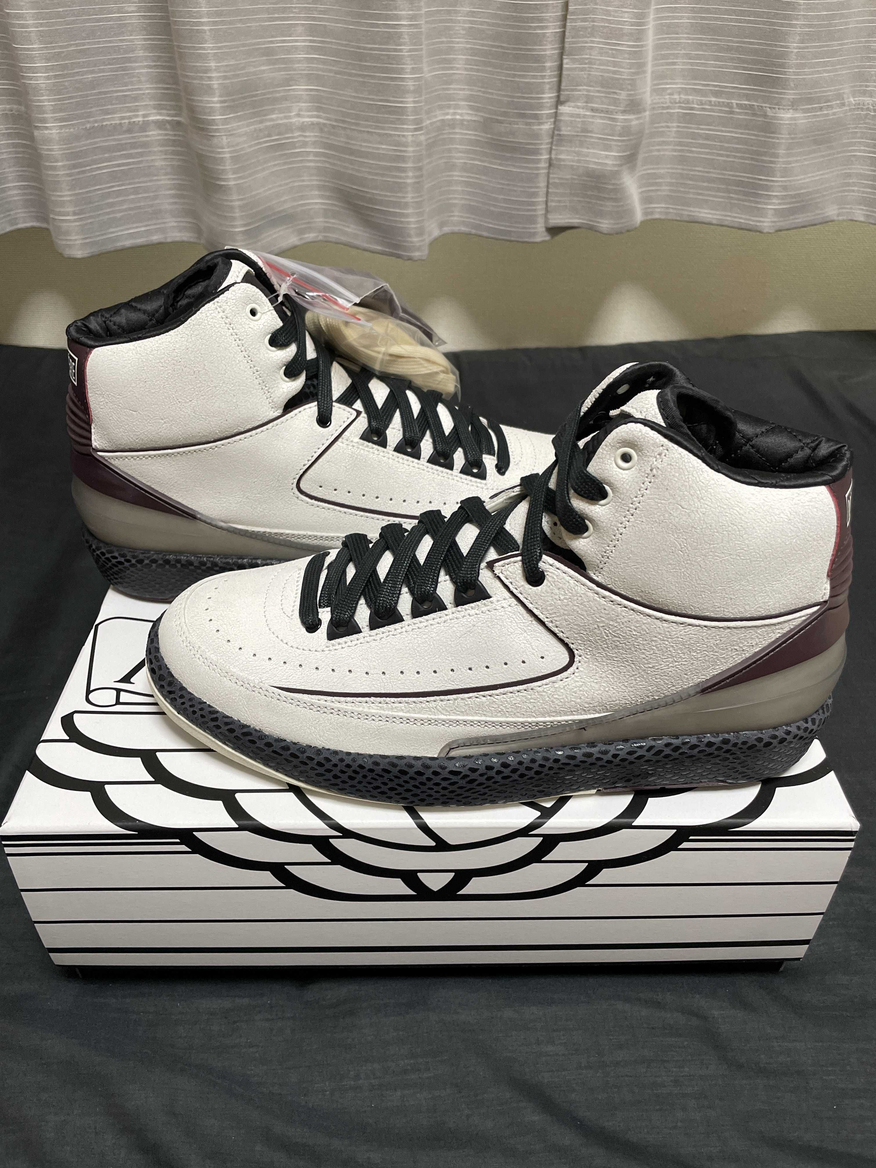 A Ma Maniere × Nike Air Jordan 2 "Airness/Sail and Burgundy"