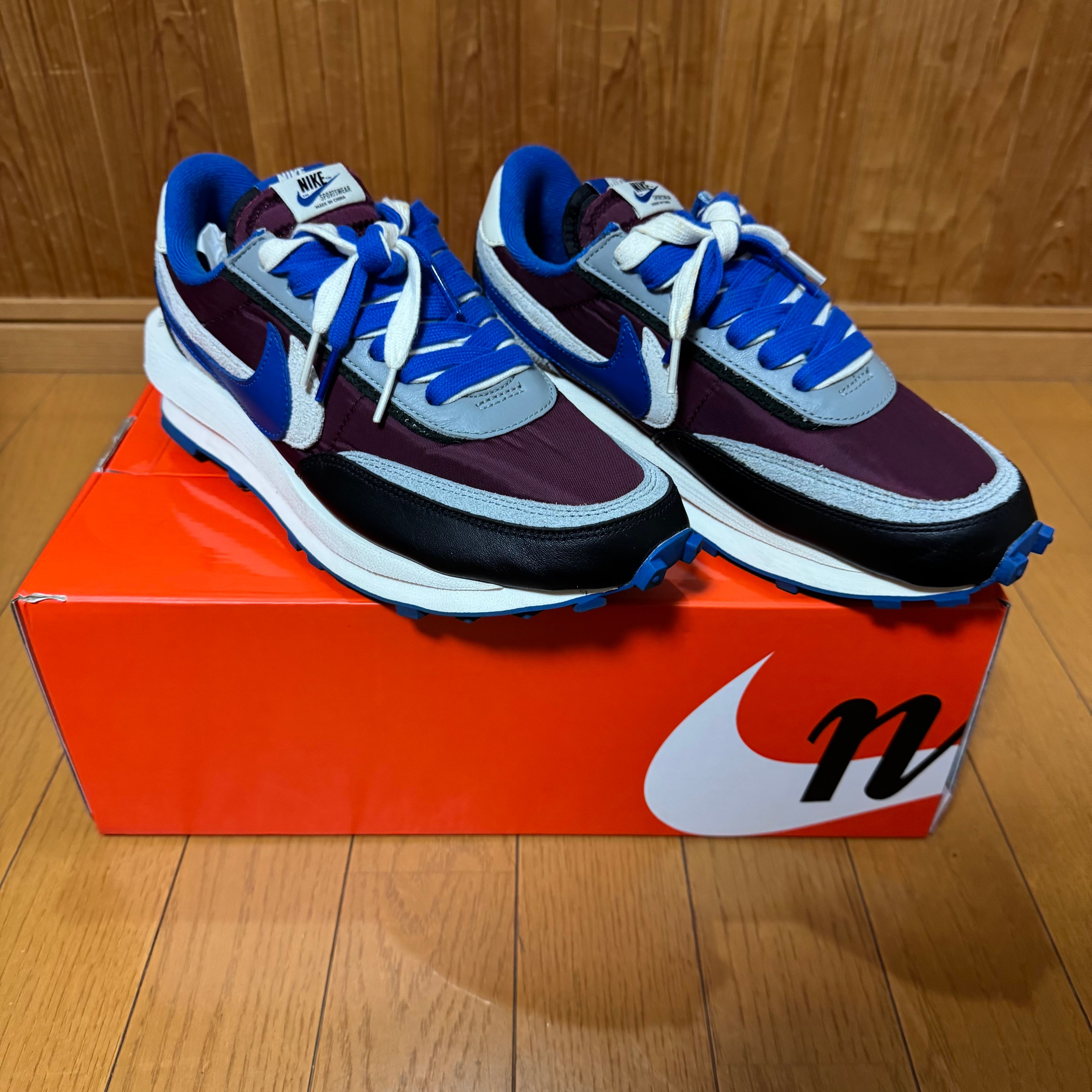 UNDERCOVER × sacai × Nike LD Waffle "Night Maroon/Pale Ivory-Ground Grey-Team Royal"