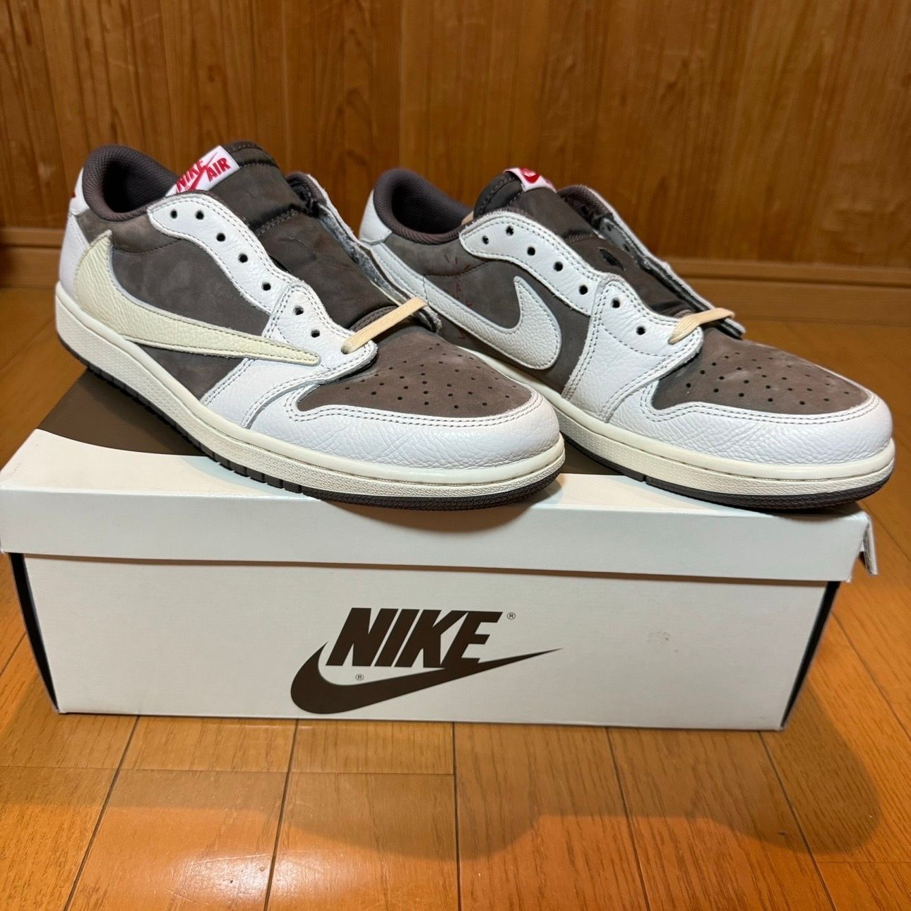 Travis Scott × Nike Air Jordan 1 Low OG SP "Reverse Mocha/Sail and Ridgerock"