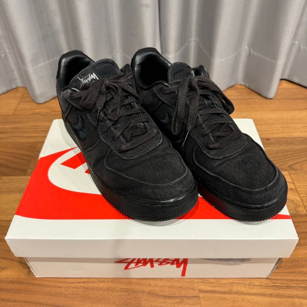 Stussy × Nike Air Force 1 Low "Triple Black"