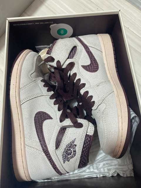 A Ma Maniere × Nike Air Jordan 1 Retro High OG "Sail and Burgundy"