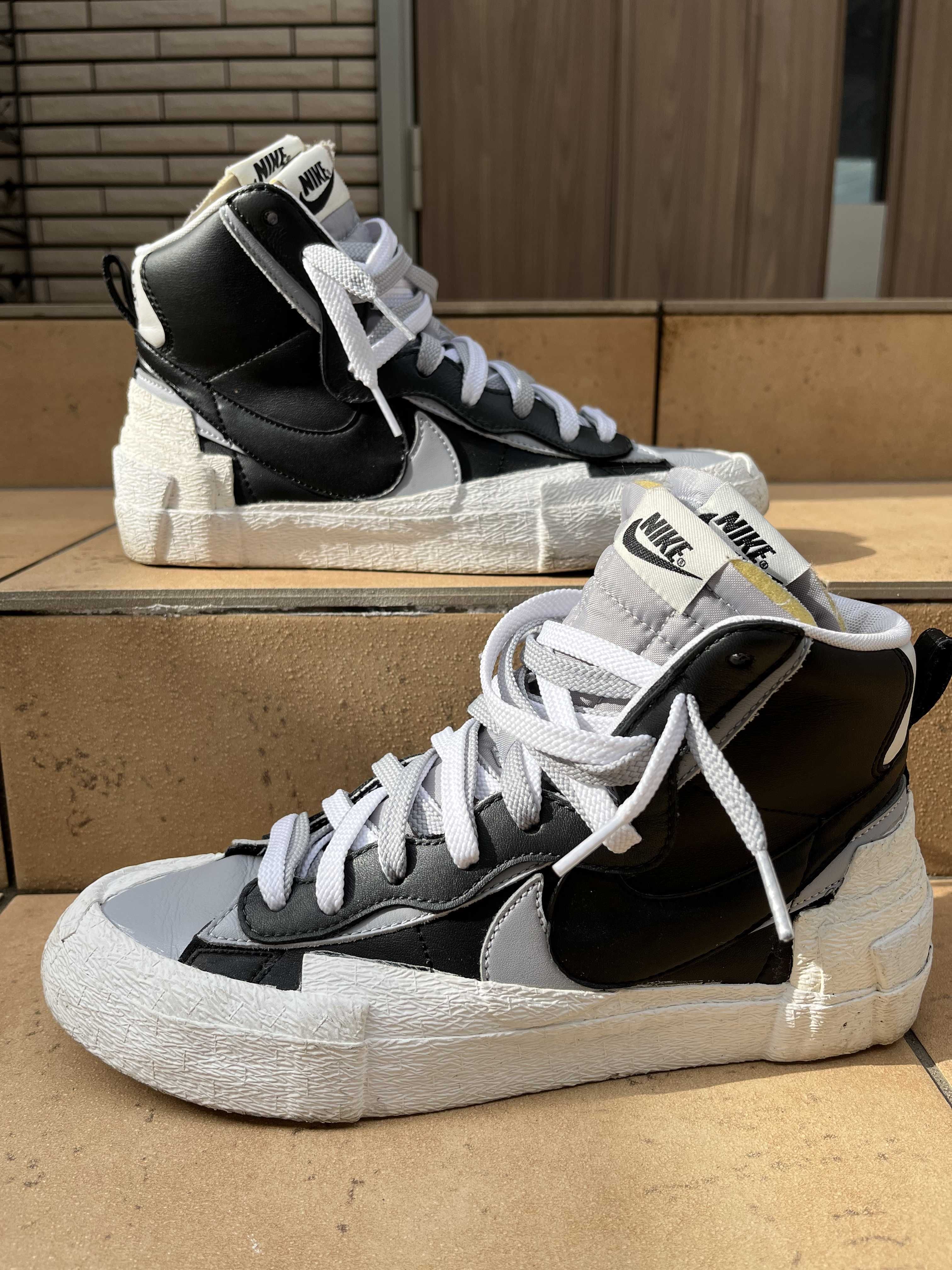 sacai × NIKE BLAZER MID "BLACK/WOLF GREY/WHITE"