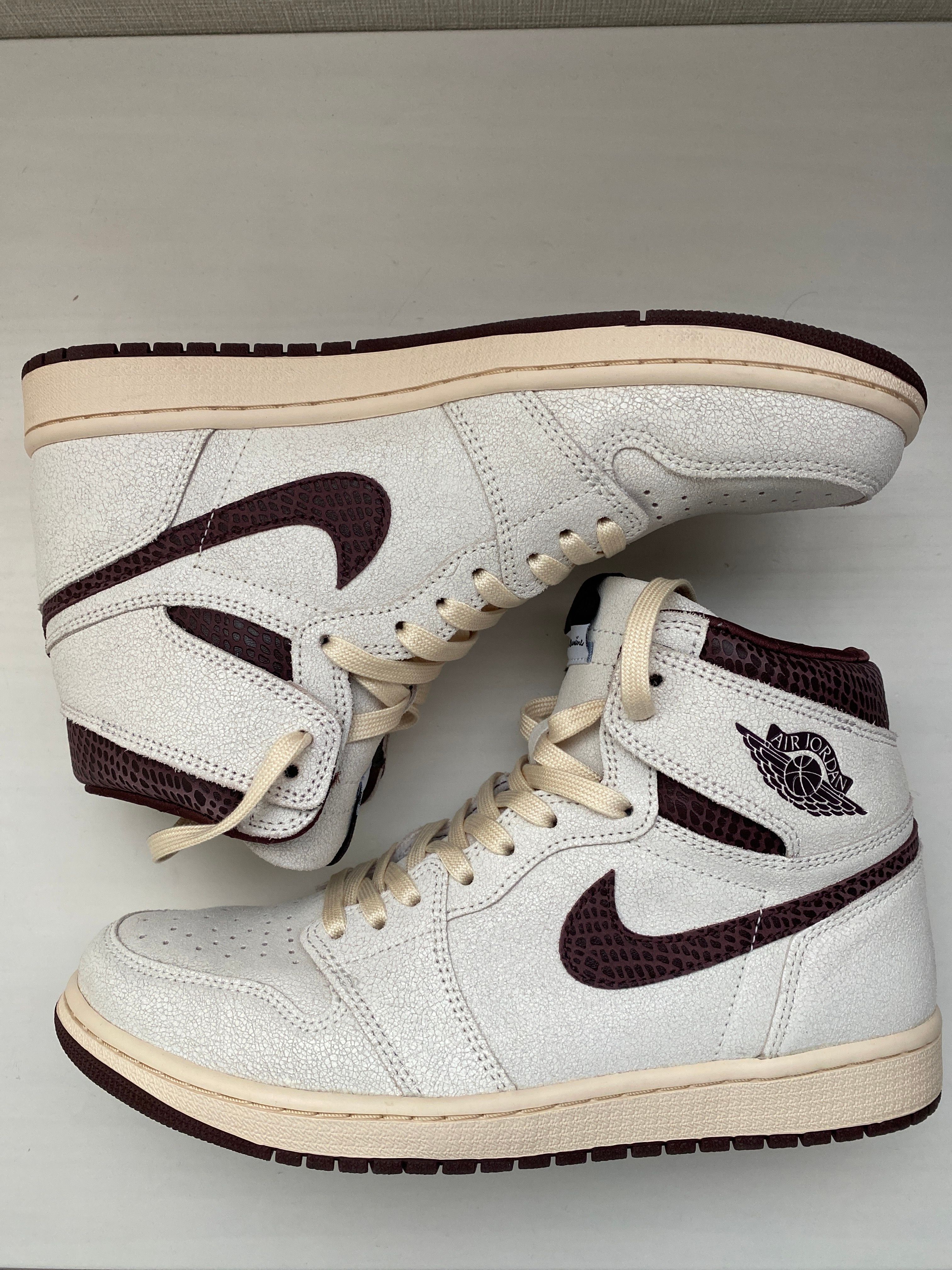 A Ma Maniere × Nike Air Jordan 1 Retro High OG "Sail and Burgundy"