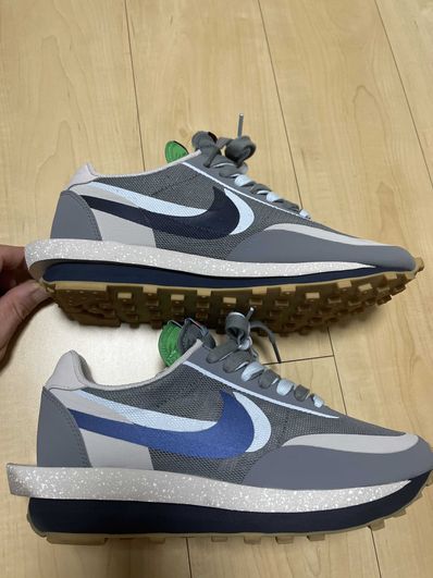 CLOT × Sacai × Nike LD Waffle "Grey Obsidian/Cool Grey"