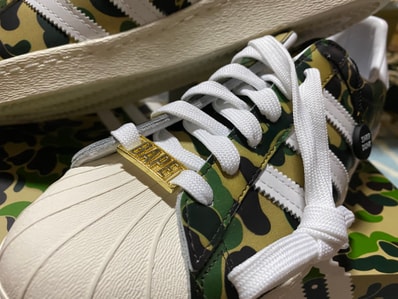 A BATHING APE × adidas Superstar 80s "Green Camo"