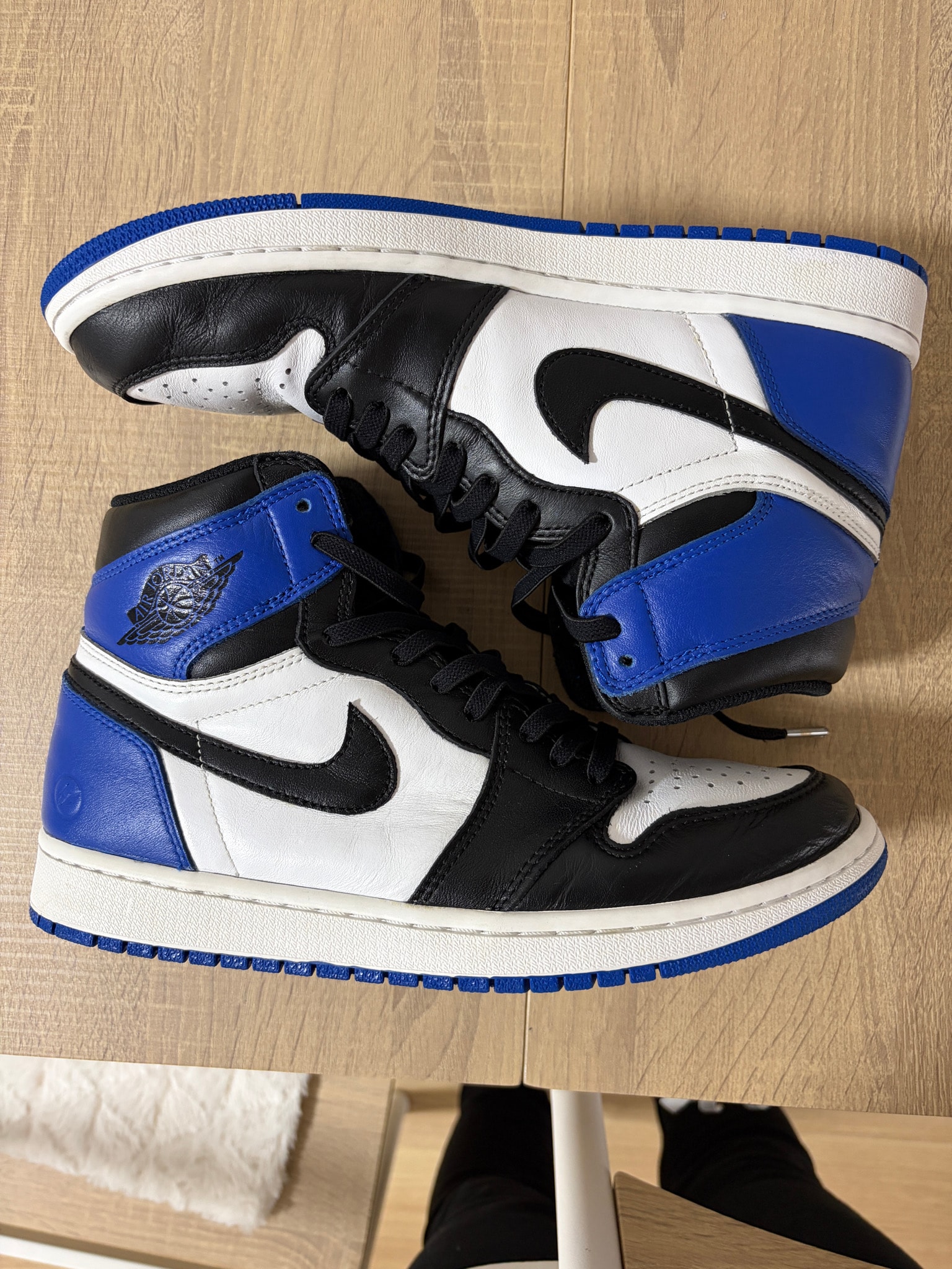 fragment design × Nike Air Jordan 1 Retro High OG "Black/Sport Royal/White"
