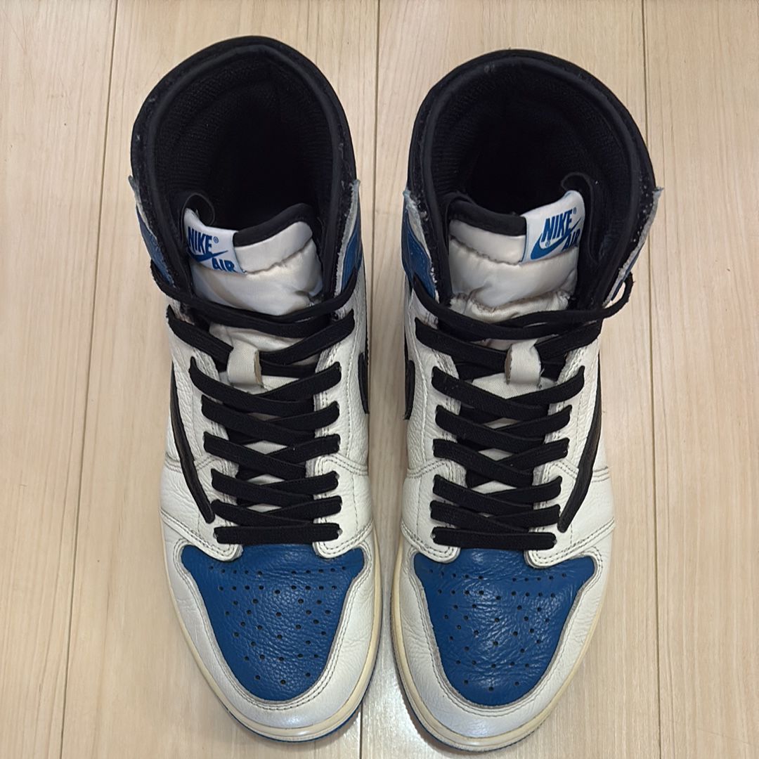 Travis Scott × fragment design × Nike Air Jordan 1 Retro High OG SP "Military Blue"