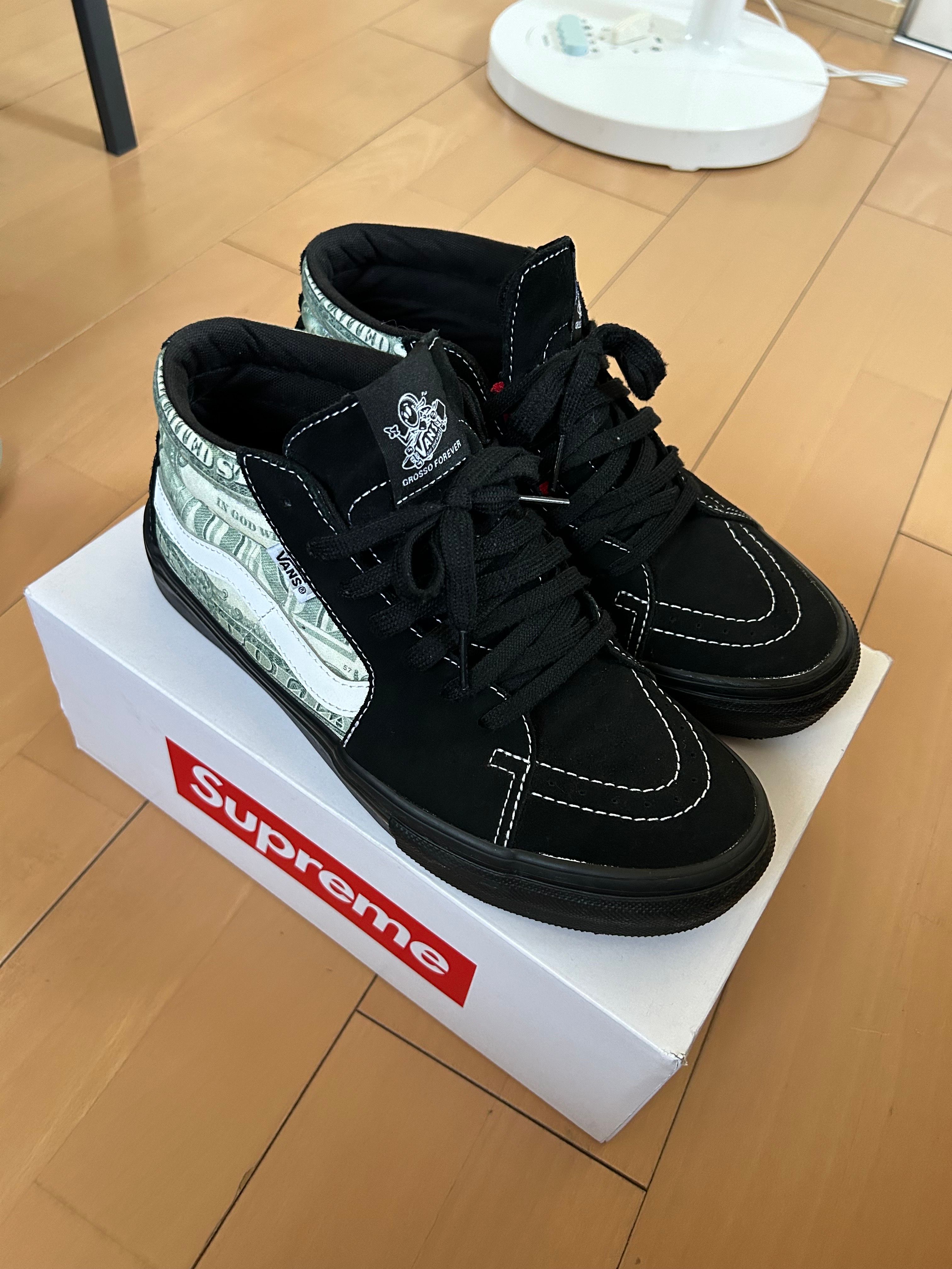 Supreme × Vans Dollar Skate Grosso Mid "Black"