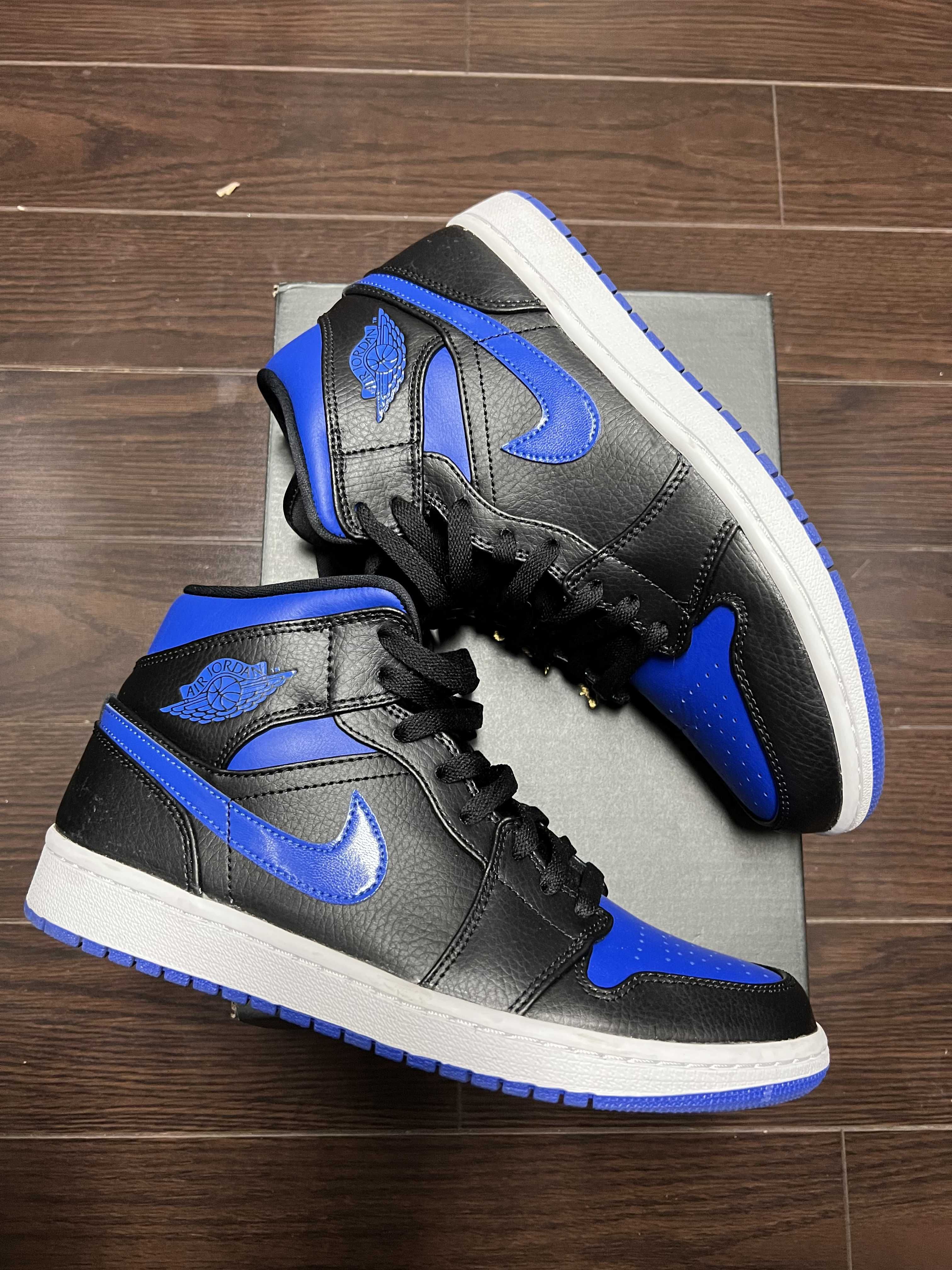 NIKE AIR JORDAN 1 MID "BLACK/BLUE"