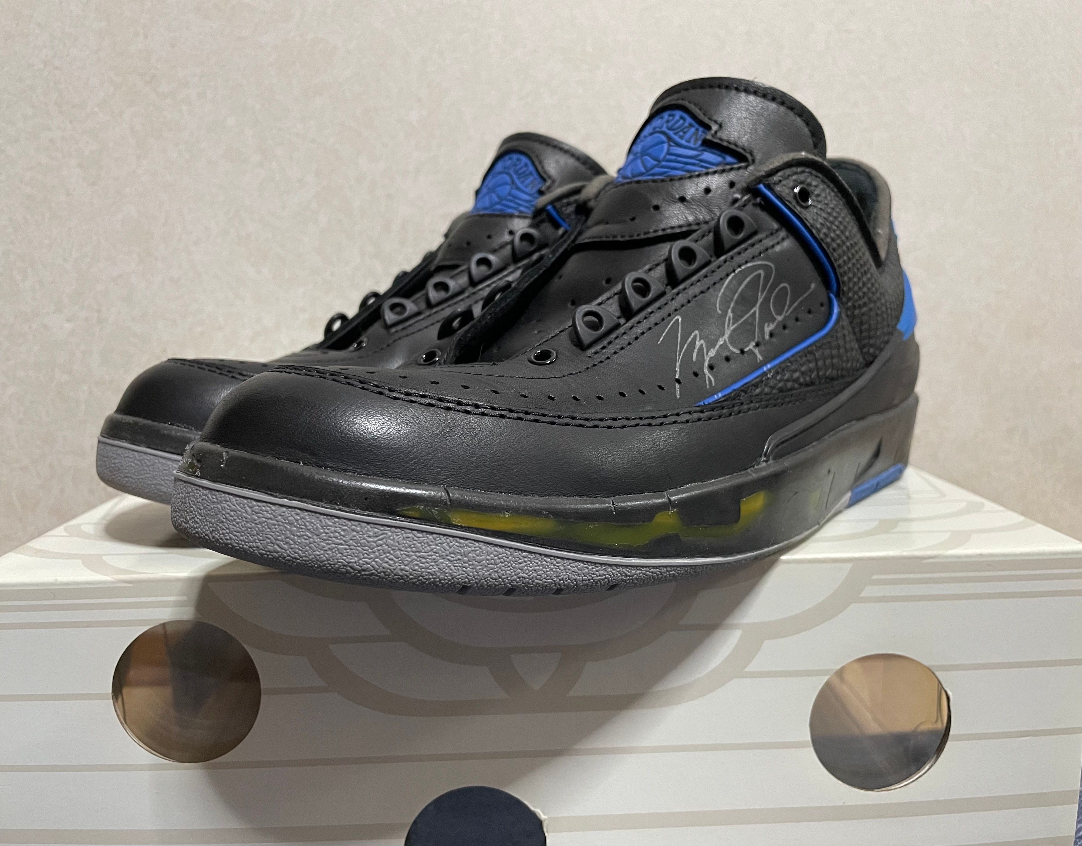 Off-White × Nike Air Jordan 2 Low "Black and Varsity Royal"