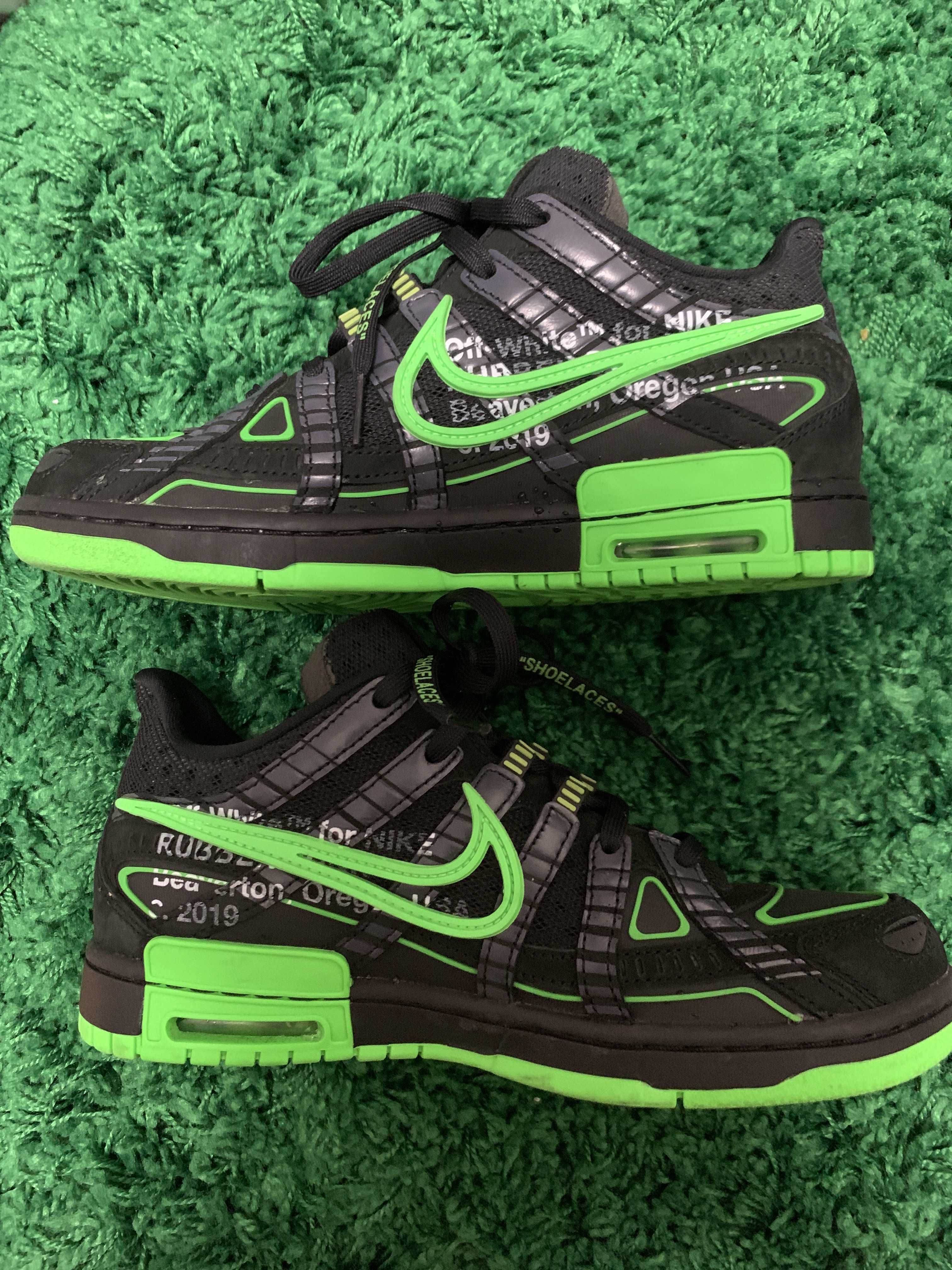 Off-White × Nike Air Rubber Dunk "Black/Green Strike"