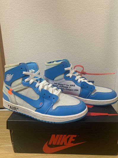 Off-White × Nike Air Jordan 1 High UNC "White/Dark Powder Blue"