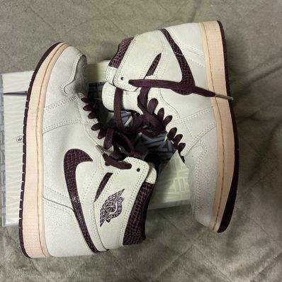 A Ma Maniere × Nike Air Jordan 1 Retro High OG "Sail and Burgundy"